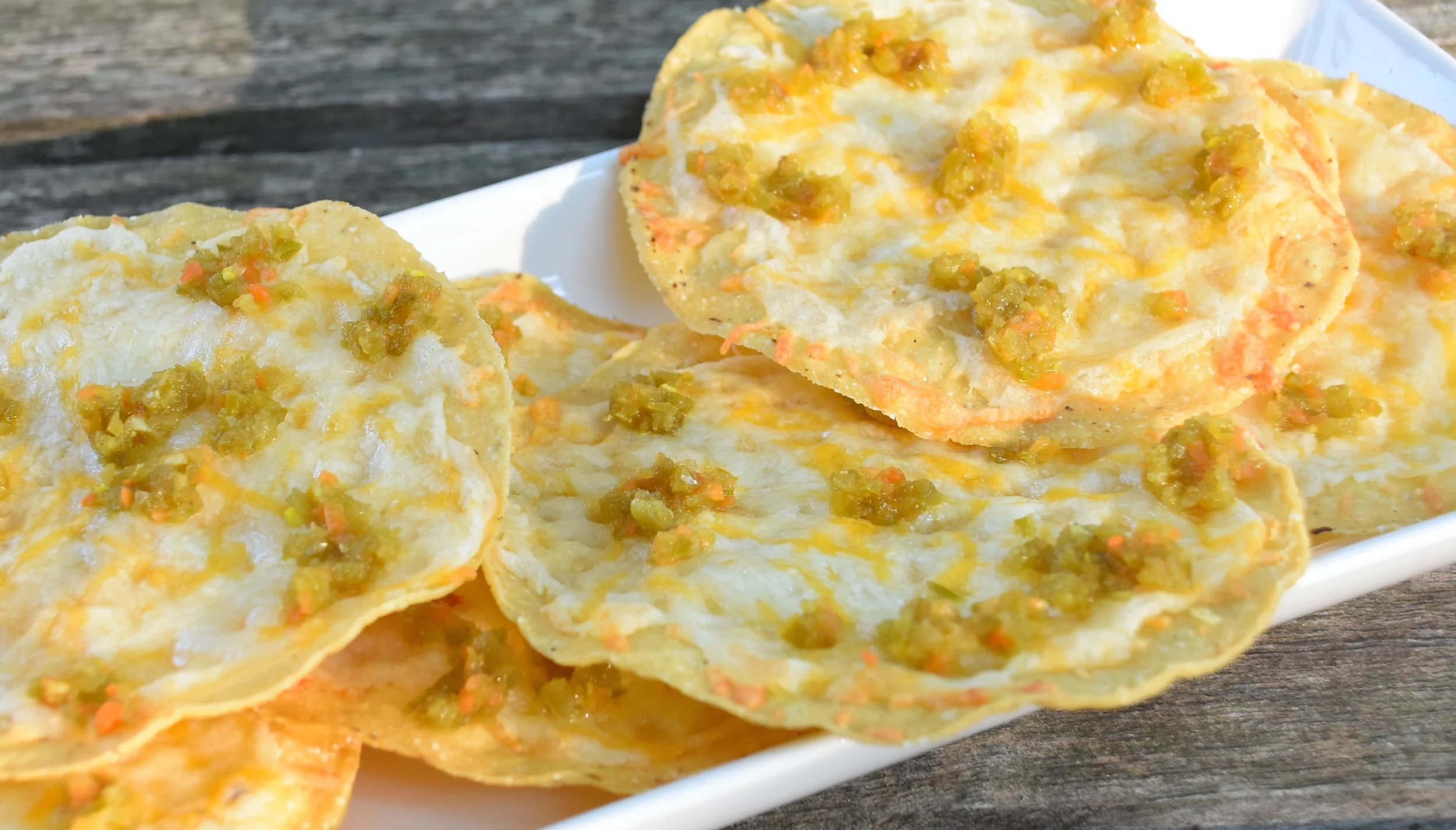 Spicy Cheese Tostadas