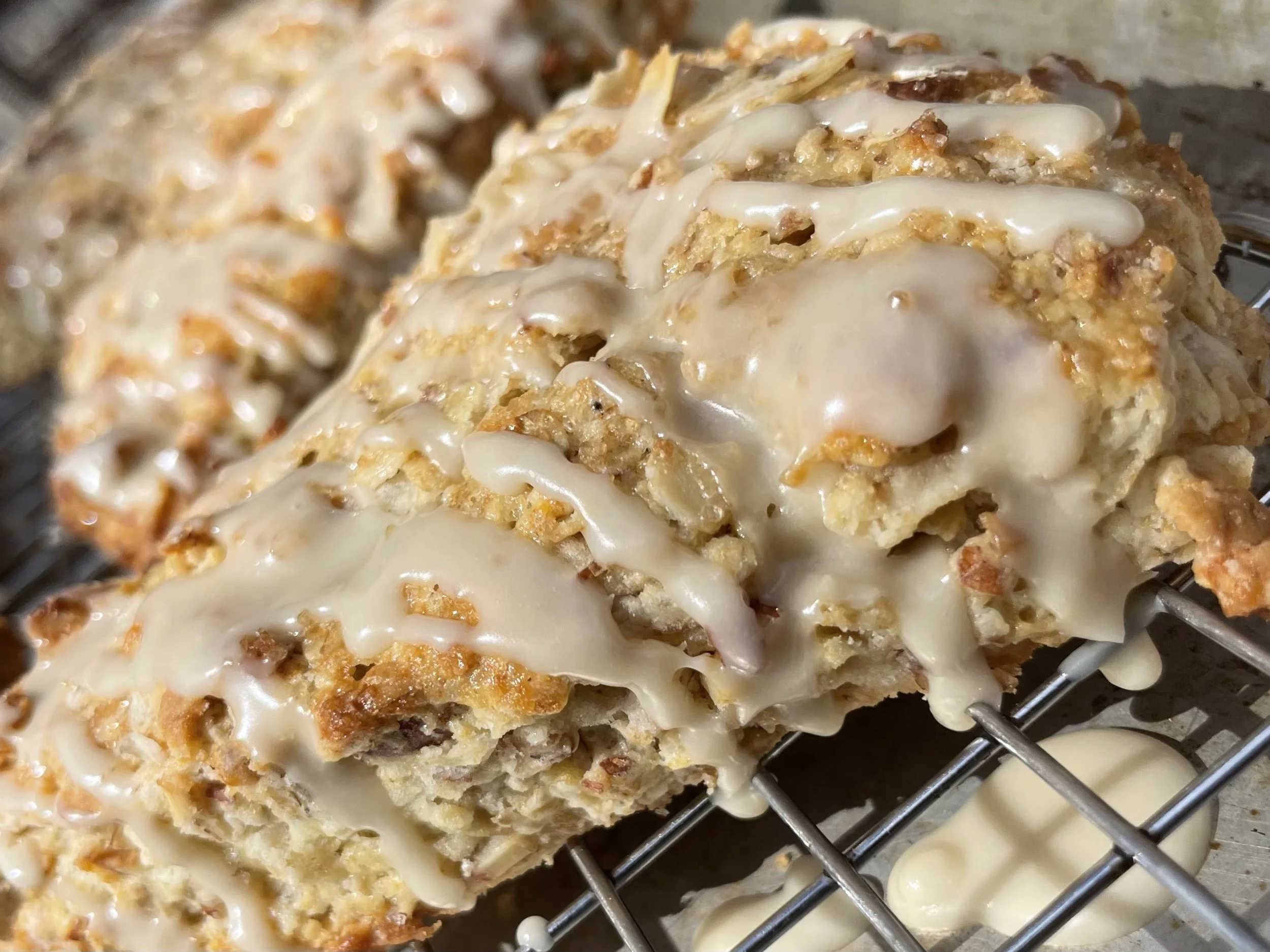 Glazed Maple Oatmeal Scones