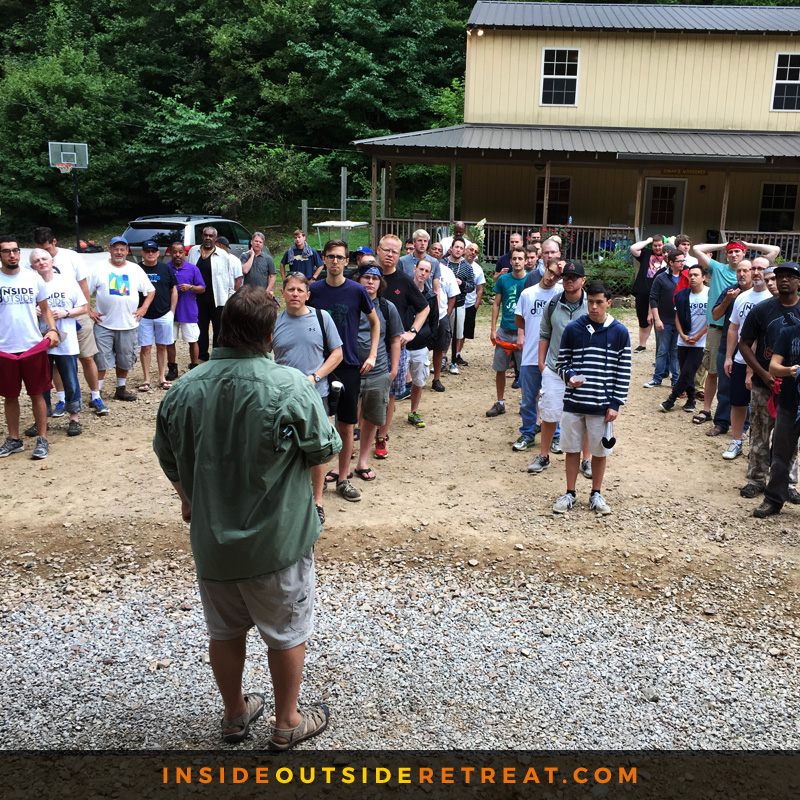  Bob Hemenger rallies the troops for their final task on the last morning. 