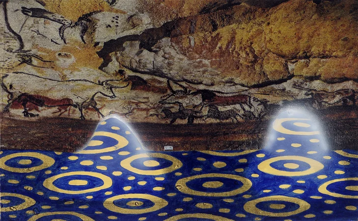 Lasceaux, 2008 Acrylic, oil and enamel on linen 30 x 50cm