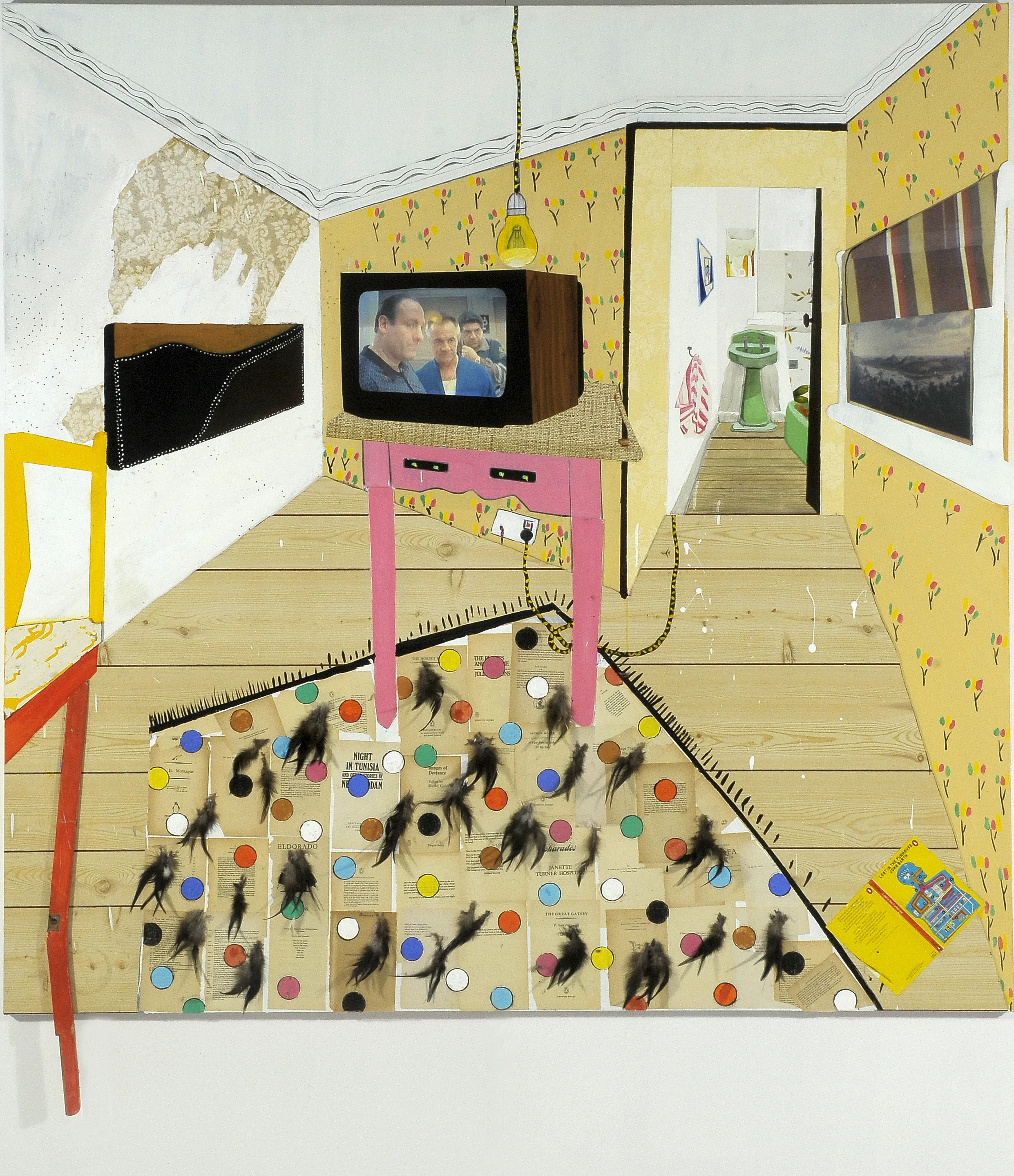 In the fun house, 2008 Mixed media 180 x 180cm