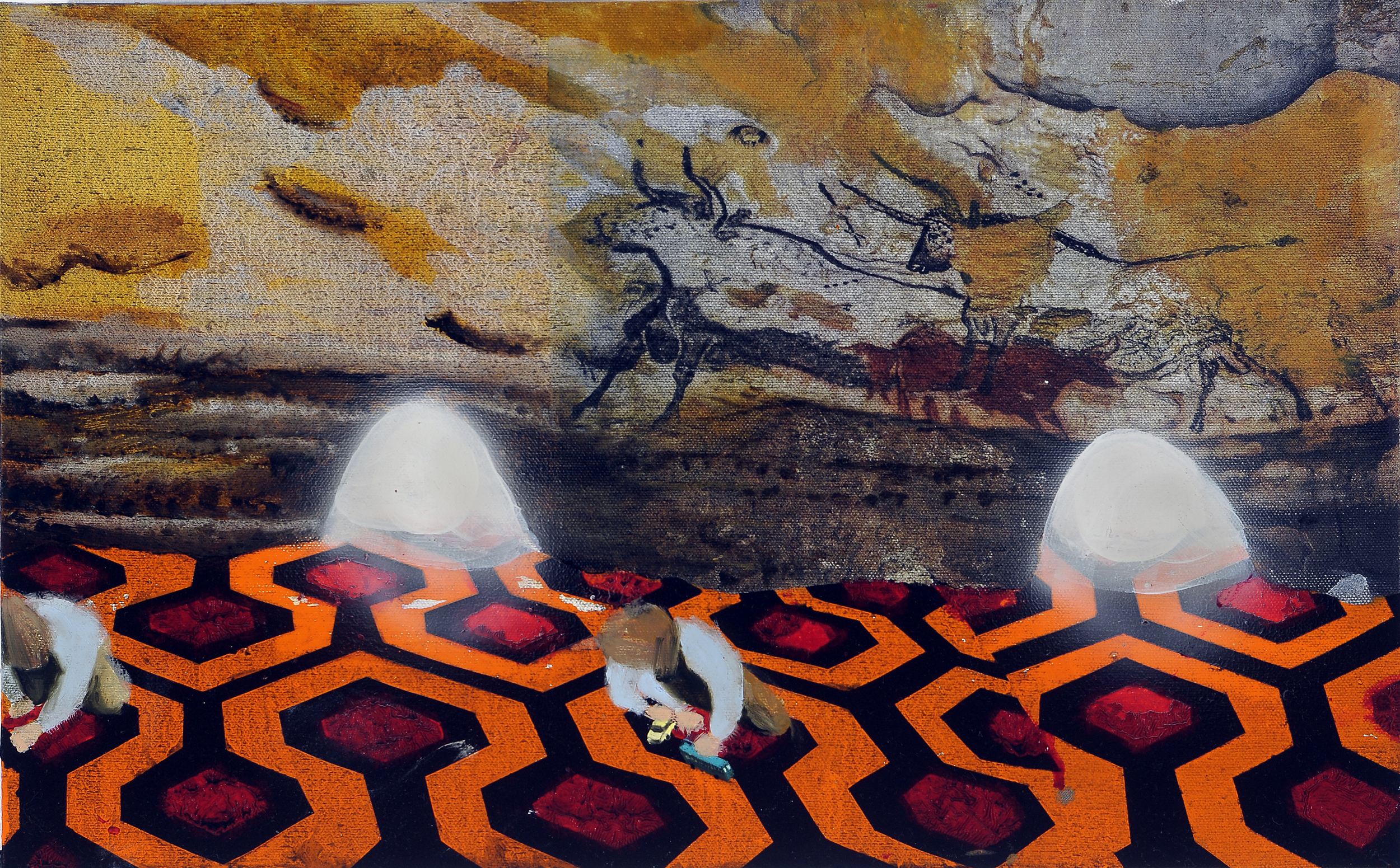 Cavedreams (ii), 2008 Acrylic, oil and enamel on linen 20 x 50cm