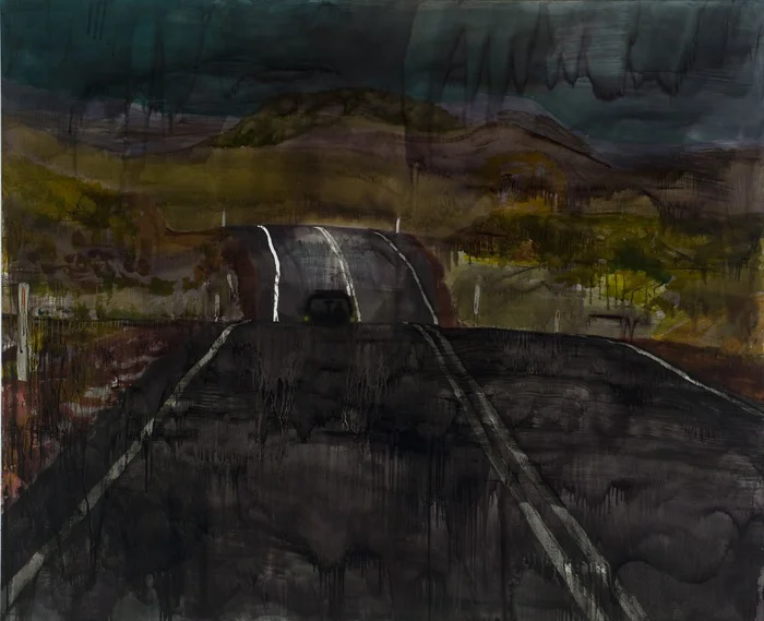 Leaving Alice and Vanessa, 2011 Acrylic, oil and enamel on linen 120 x 150cm