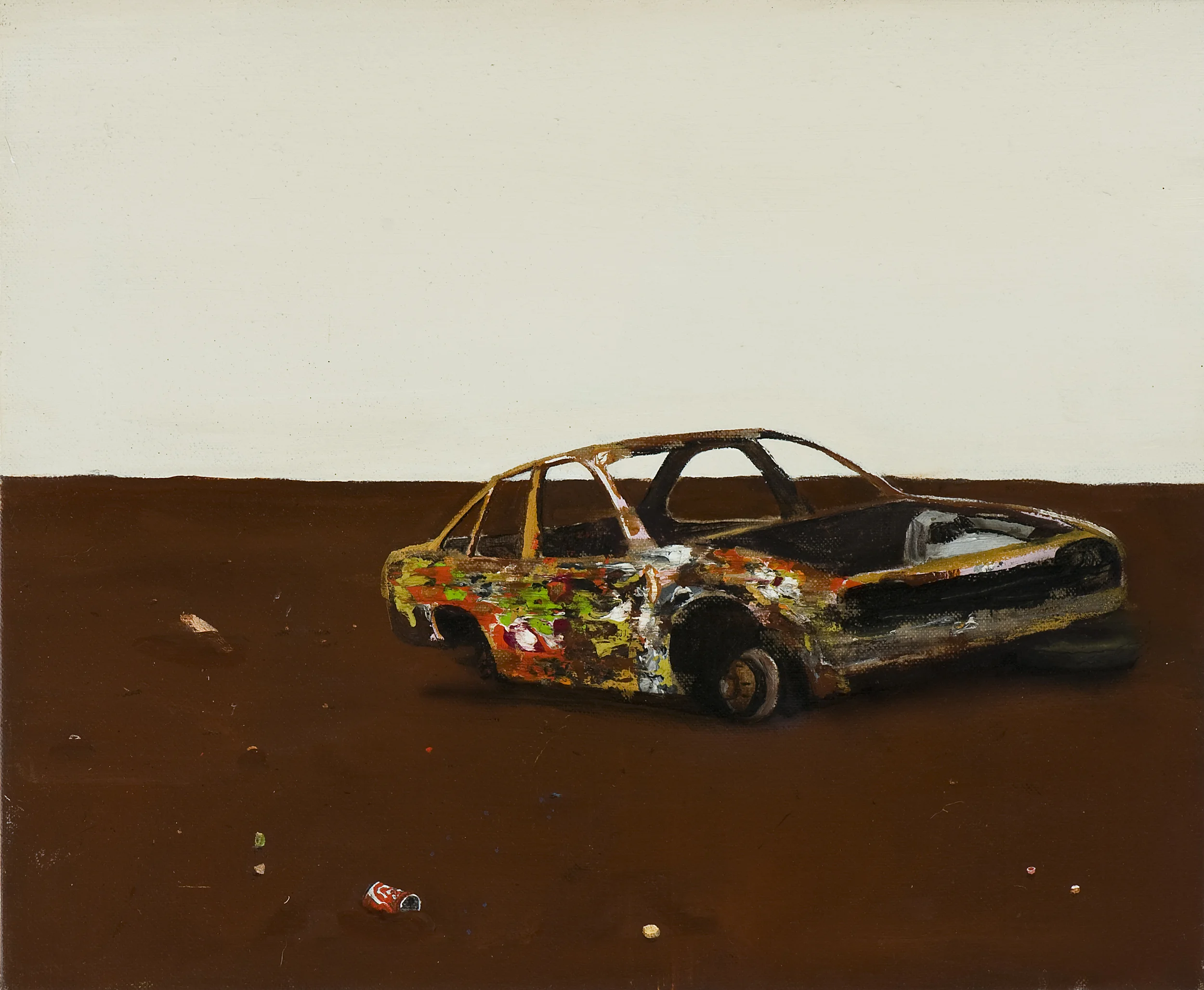 Carcuss, 2010 Acrylic, oil and automotive enamel on linen 25 x 61cm