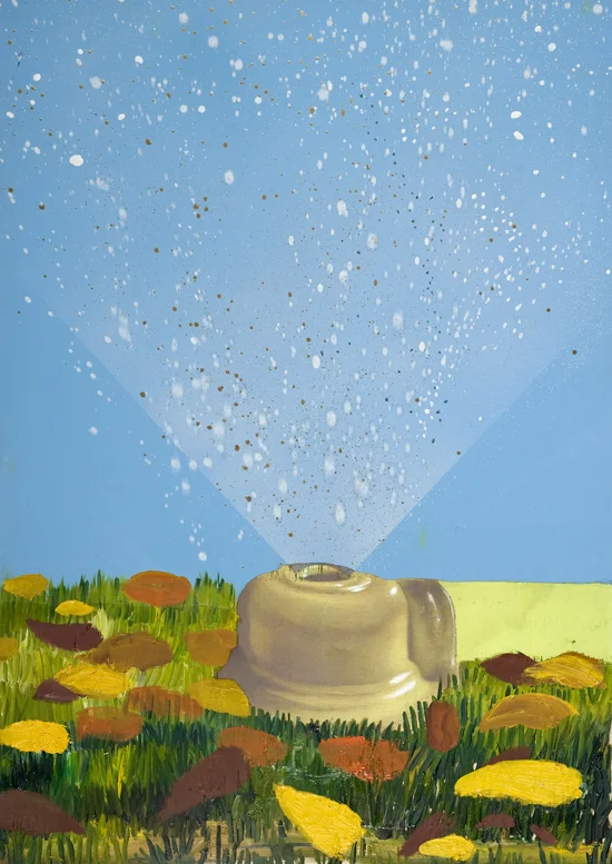 Autumn, 2012 Acrylic, oil and automotive enamel on lenticular print 61 x 44 cm