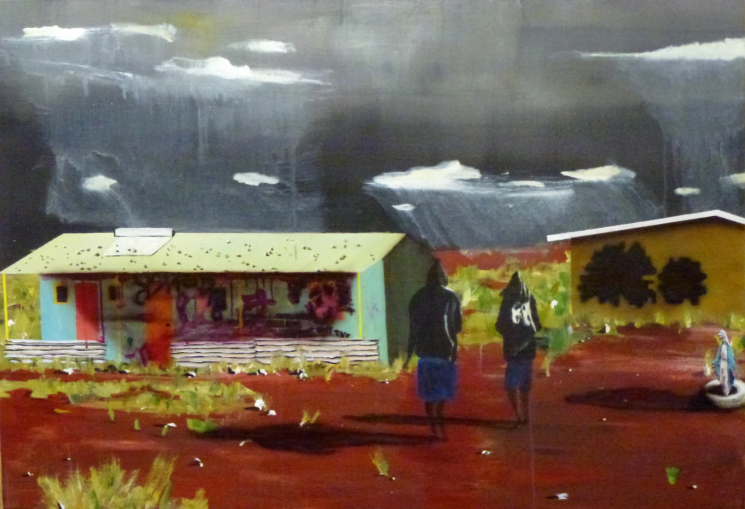 Community, 2010 Acrylic, oil and automotive enamel on linen 99 x 122 cm