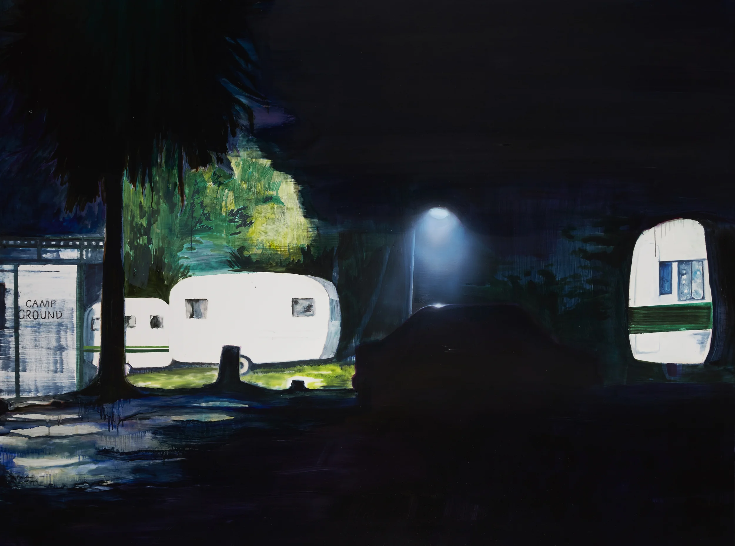 Its hard to say, 2015 Acrylic, oil and enamel on synthetic polymer canvas 150 x 200cm