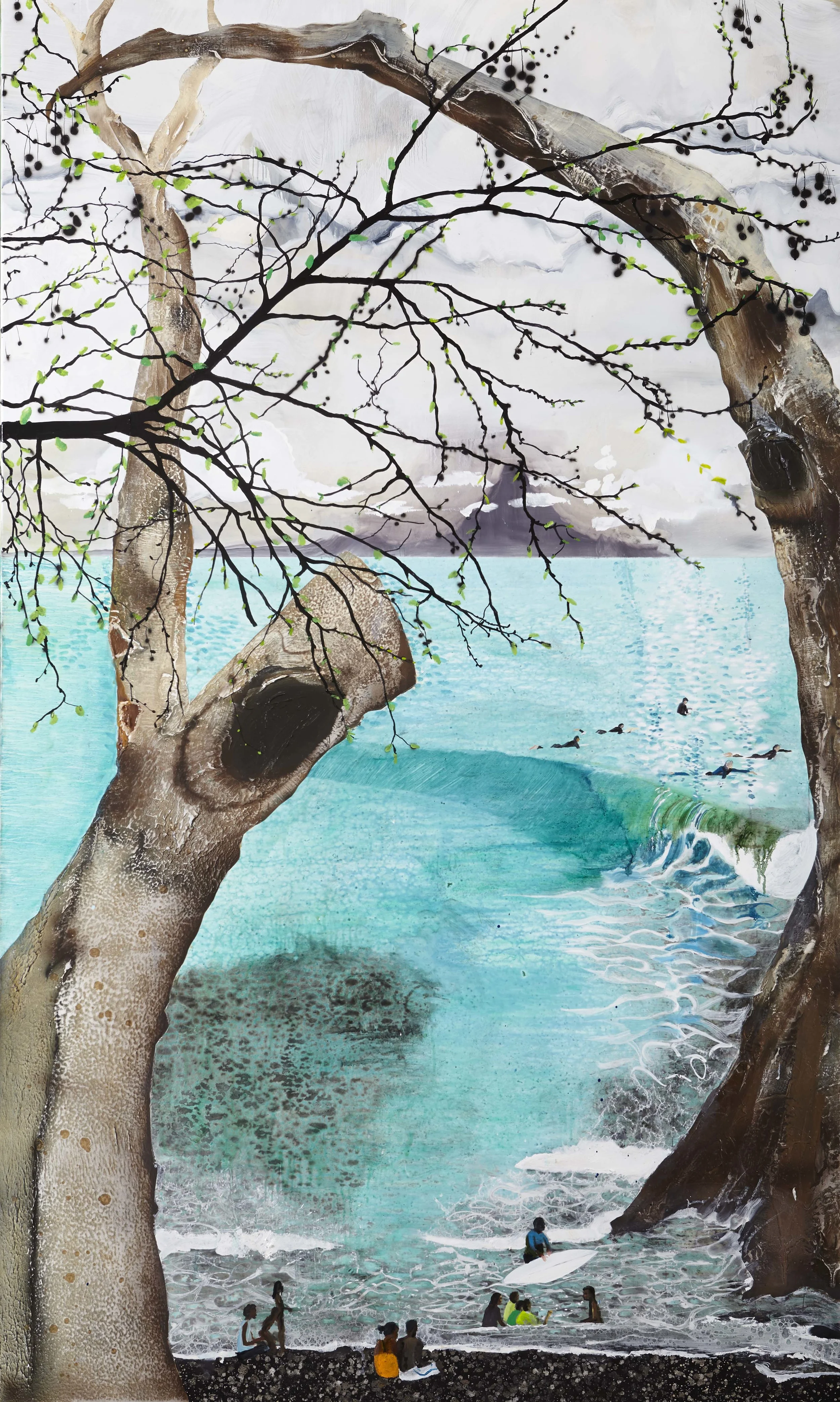 Keramis, 2014 Acrylic, oil and automotive enamel on linen 200 x 150cm
