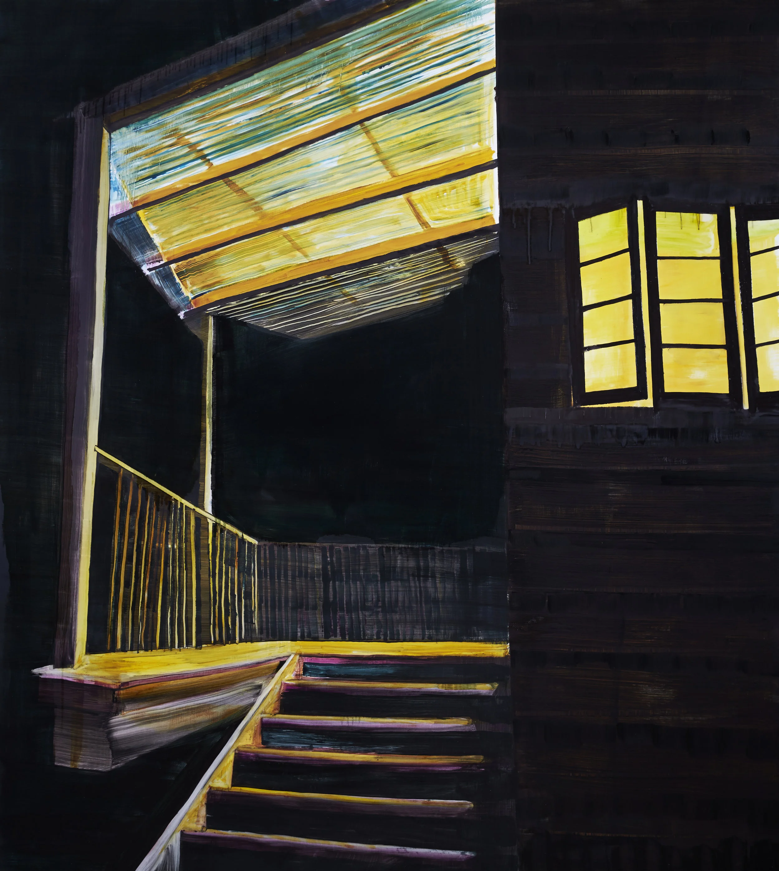 The great indoors ii/ summer in mullimbimby, 2015 Acrylic, oil and enamel on linen 200 x 180cm