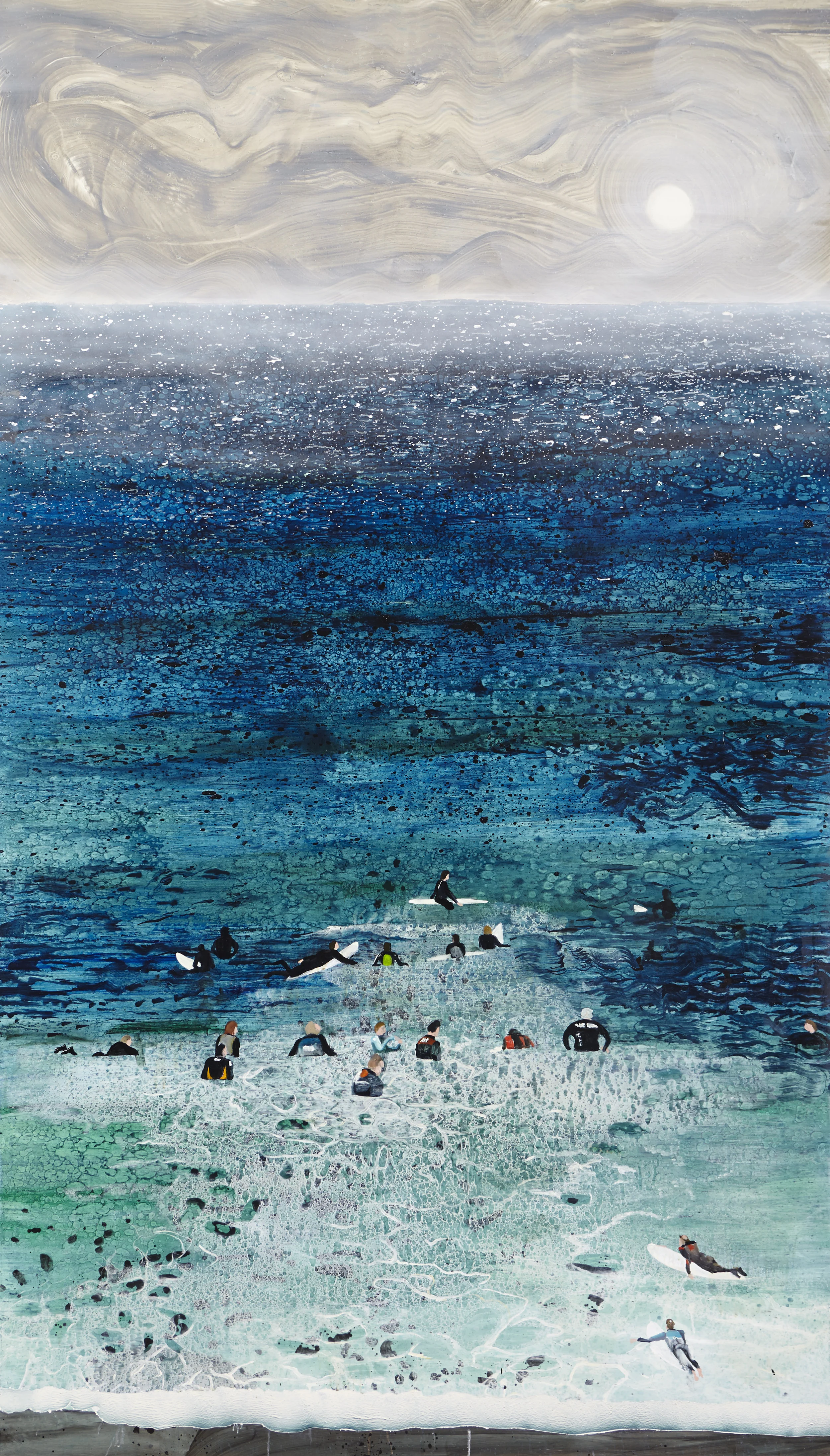 Lull, 2014 Acrylic, oil and enamel on linen 160x 120cm
