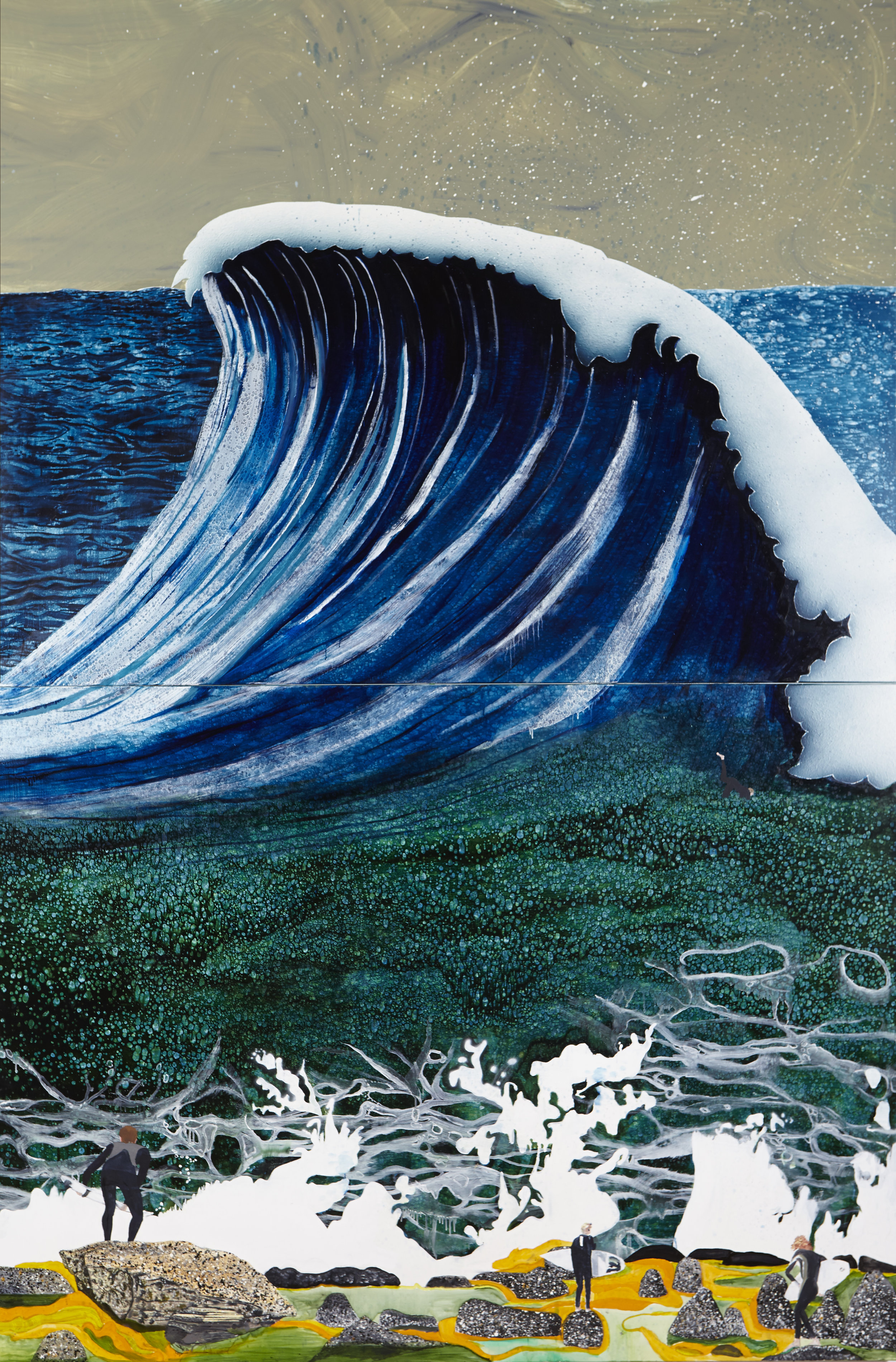 The passage, 2014 Acrylic, oil and enamel on linen 300 x 200cm