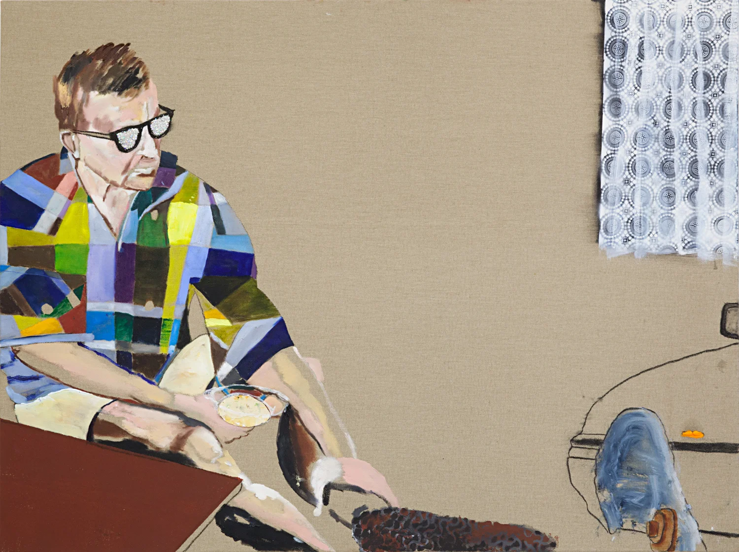The long apprenticeship Acrylic, oil and enamel on linen. 80 x 120 cm 2018