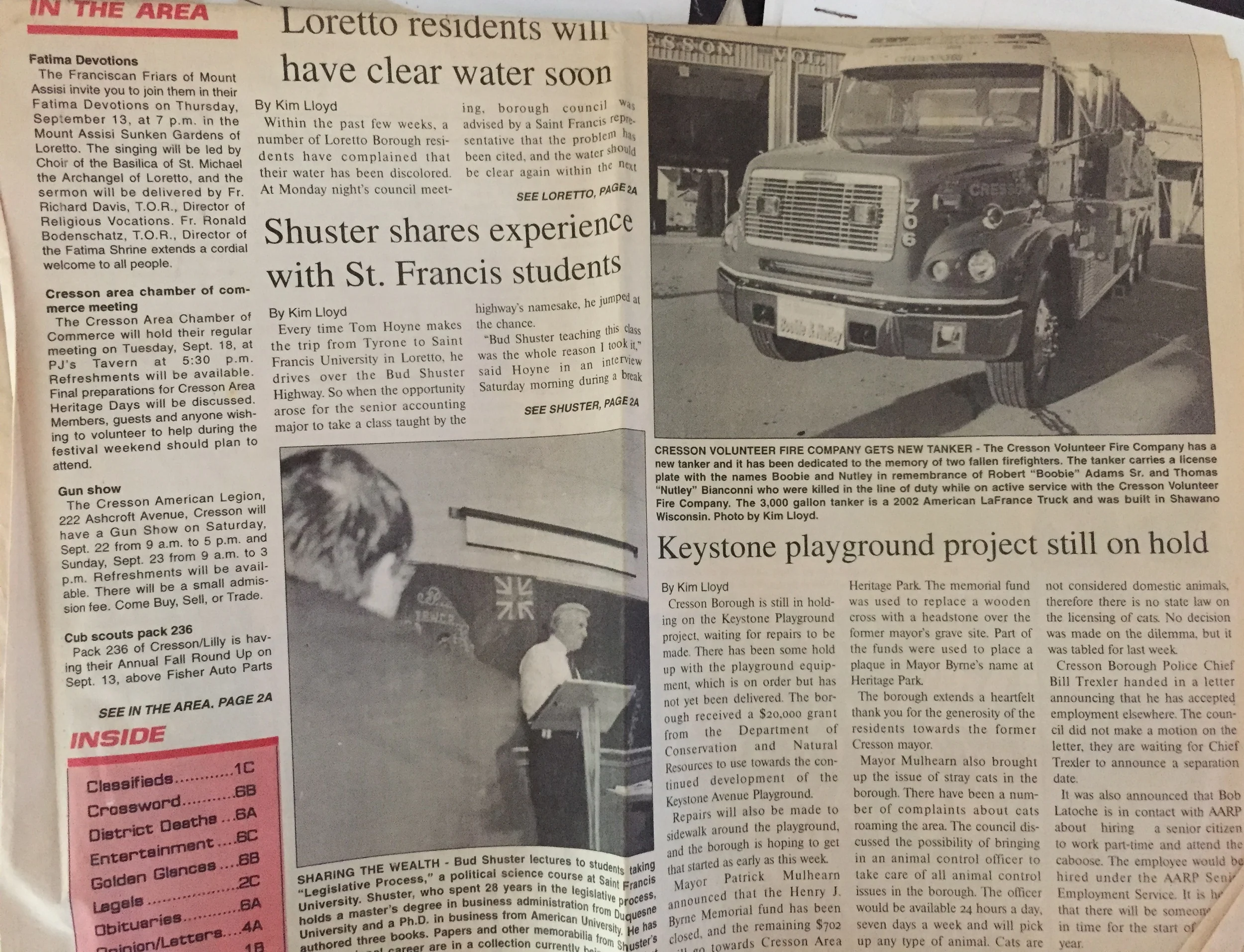 This is below the fold from September 11, 2001. 