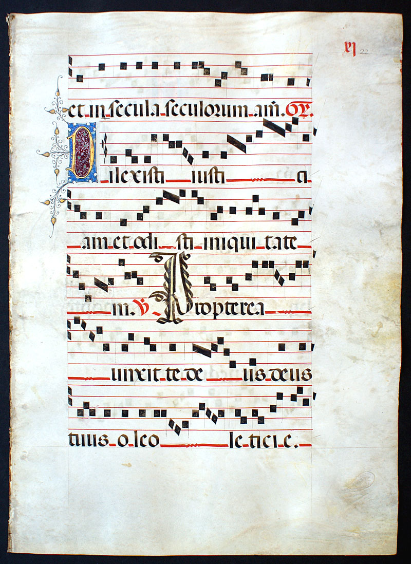 Psalm 44 Chant Manuscript - c 1460-90 CE