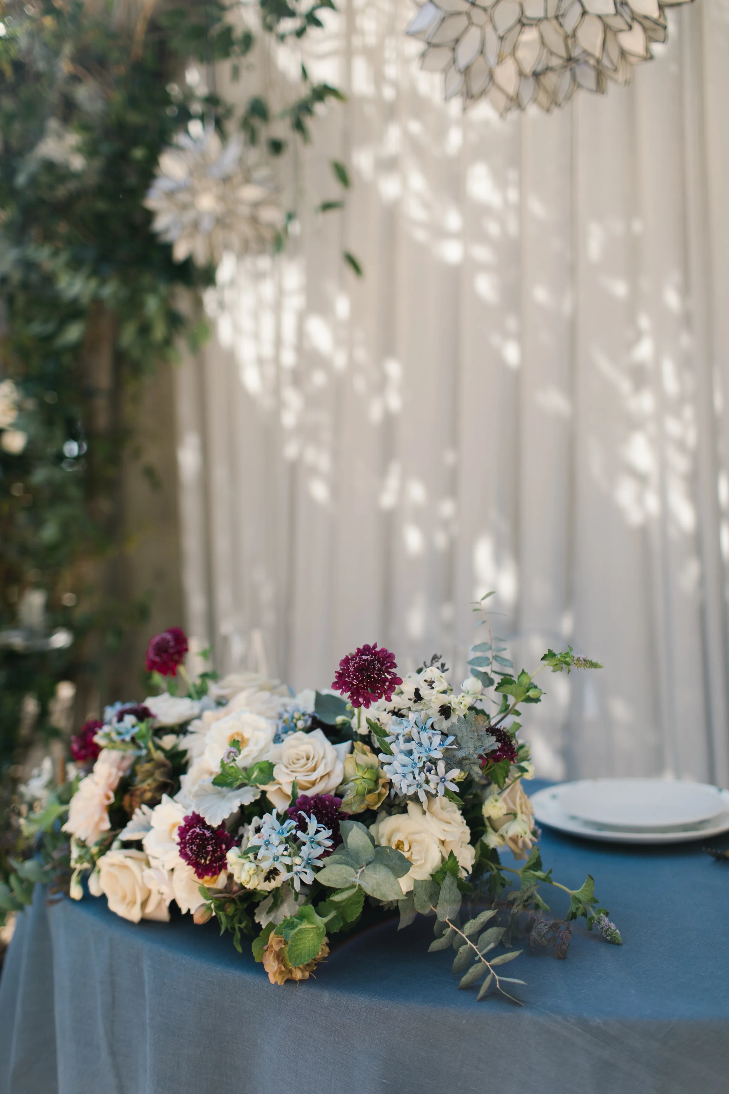 Sweetheart Table Flowers blue cream and berry palette Haute Blossoms.jpg