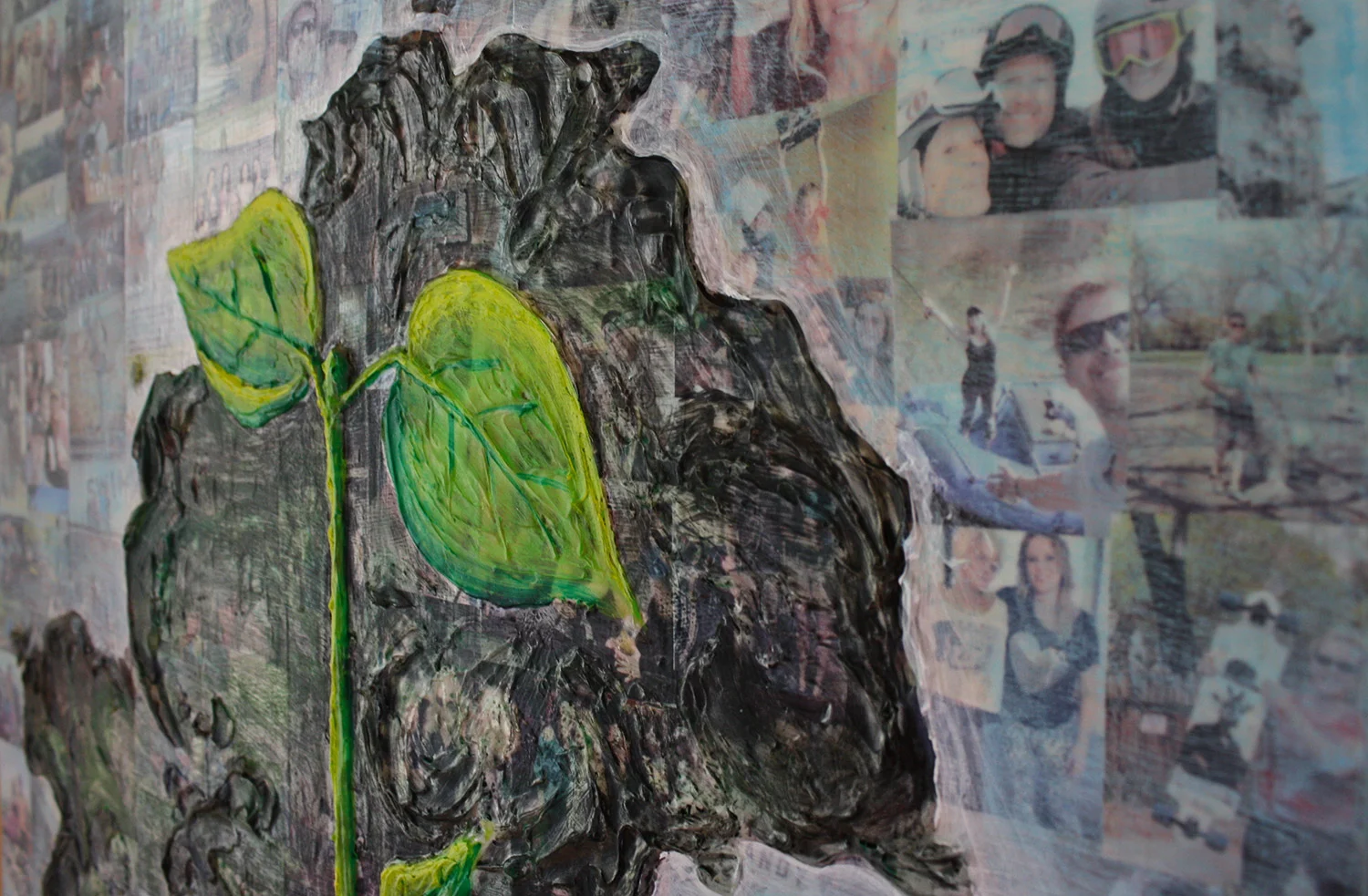 Detail shot of the finished painting. 