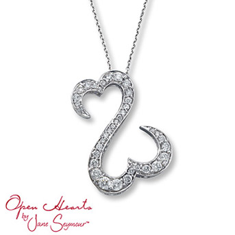 Jane seymour open online heart necklace amazon
