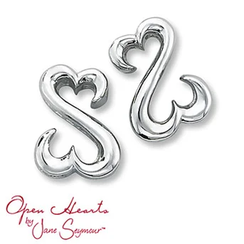 Open Hearts by Jane Seymour® Iconic Earrings The iconic Open Hearts design creates inspiring style in these sterling silver earrings for her. Additional Open Hearts dance along the side of the earrings for added appeal.