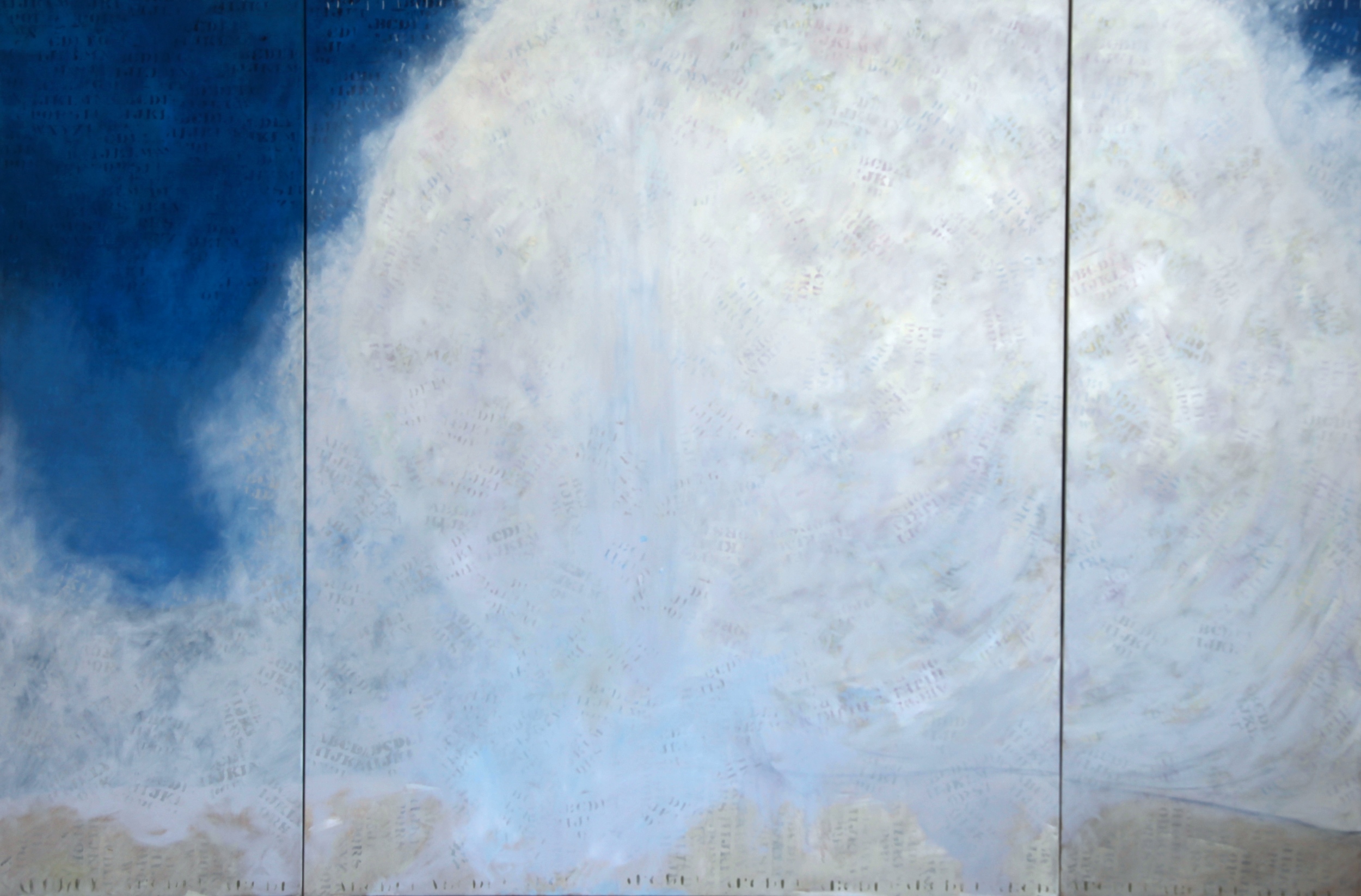   Castle Geyser   oil on canvas  72" x 108" (triptych)  1994-95  $21,600   