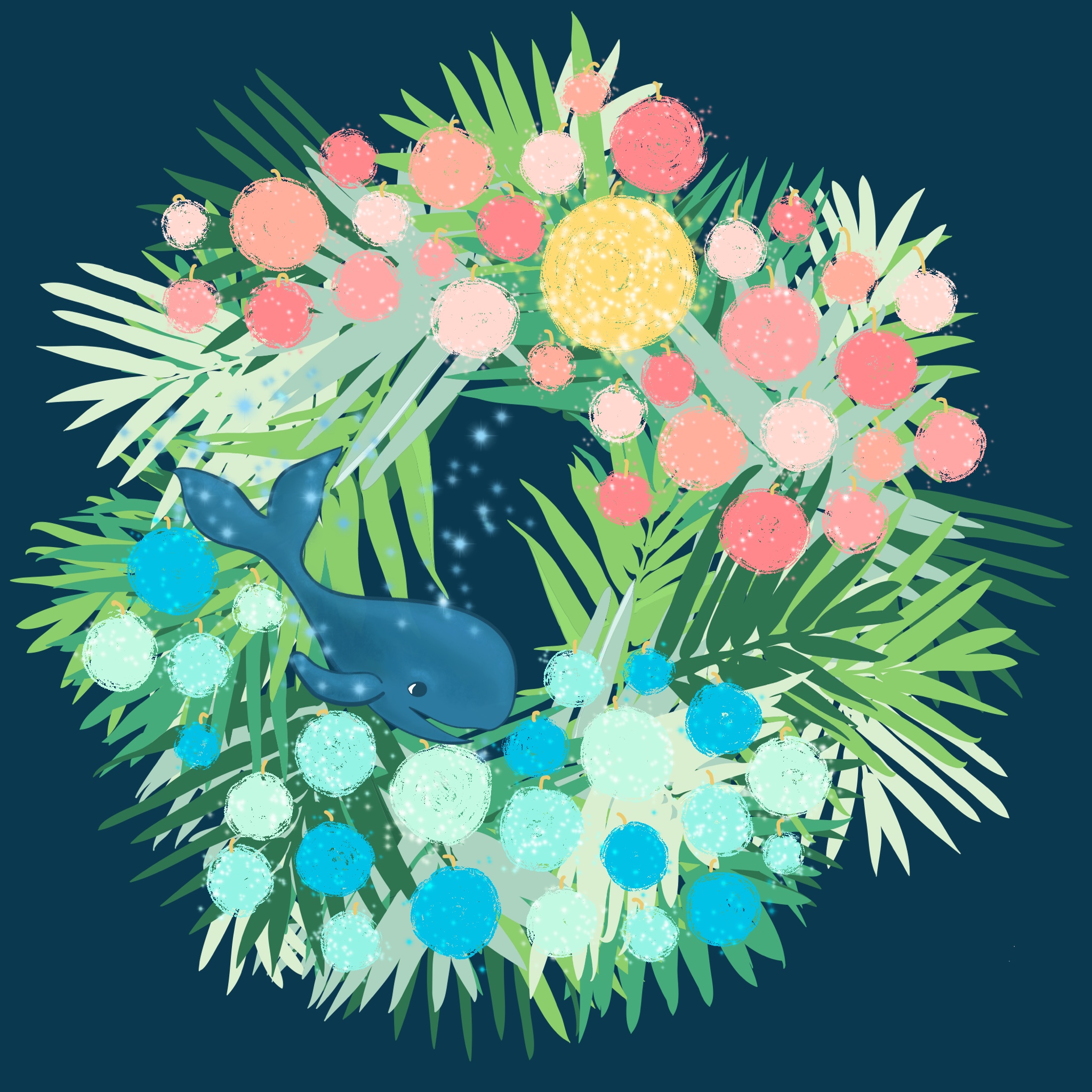 Tropical Holiday Wreath 2018