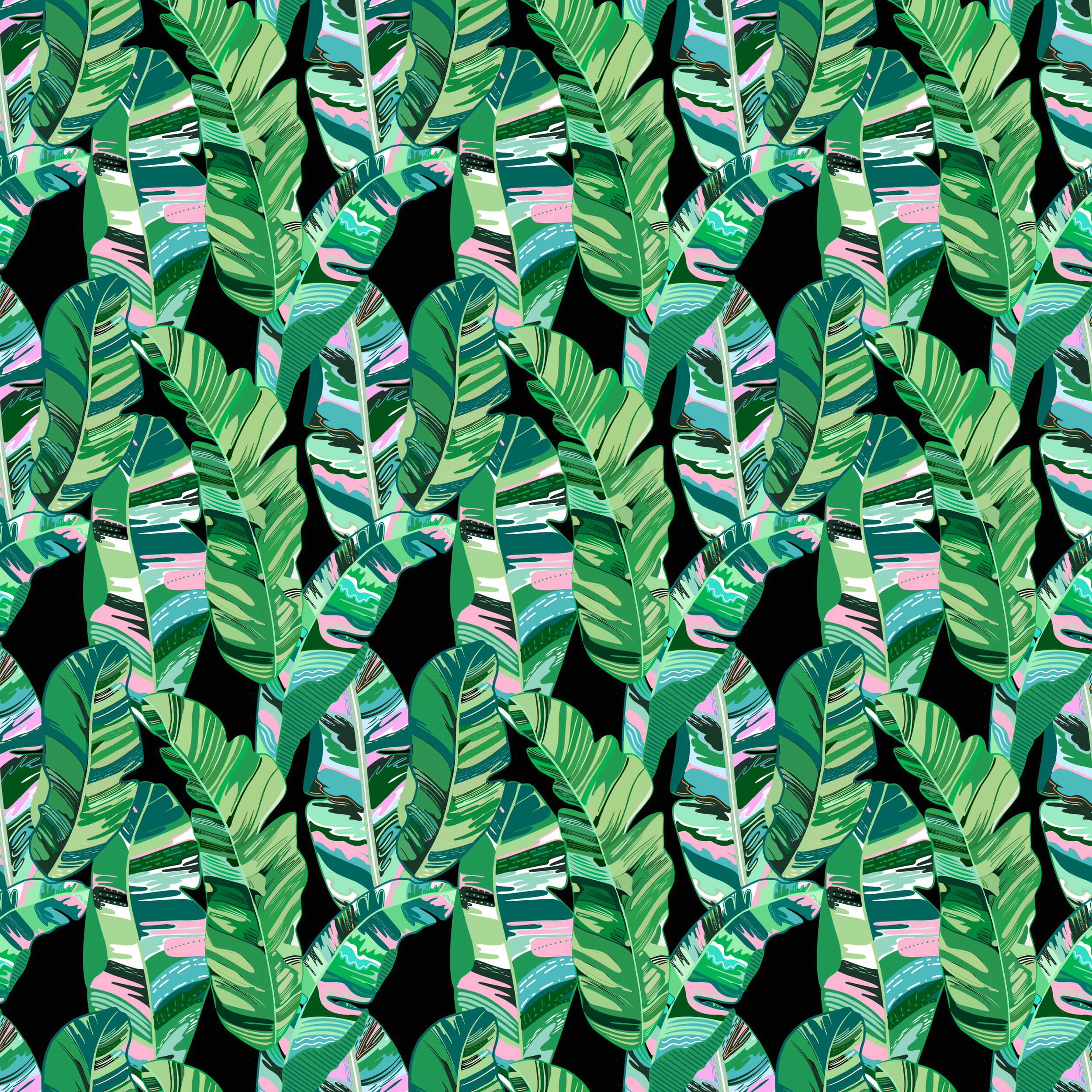 Banana Leaves multicolored