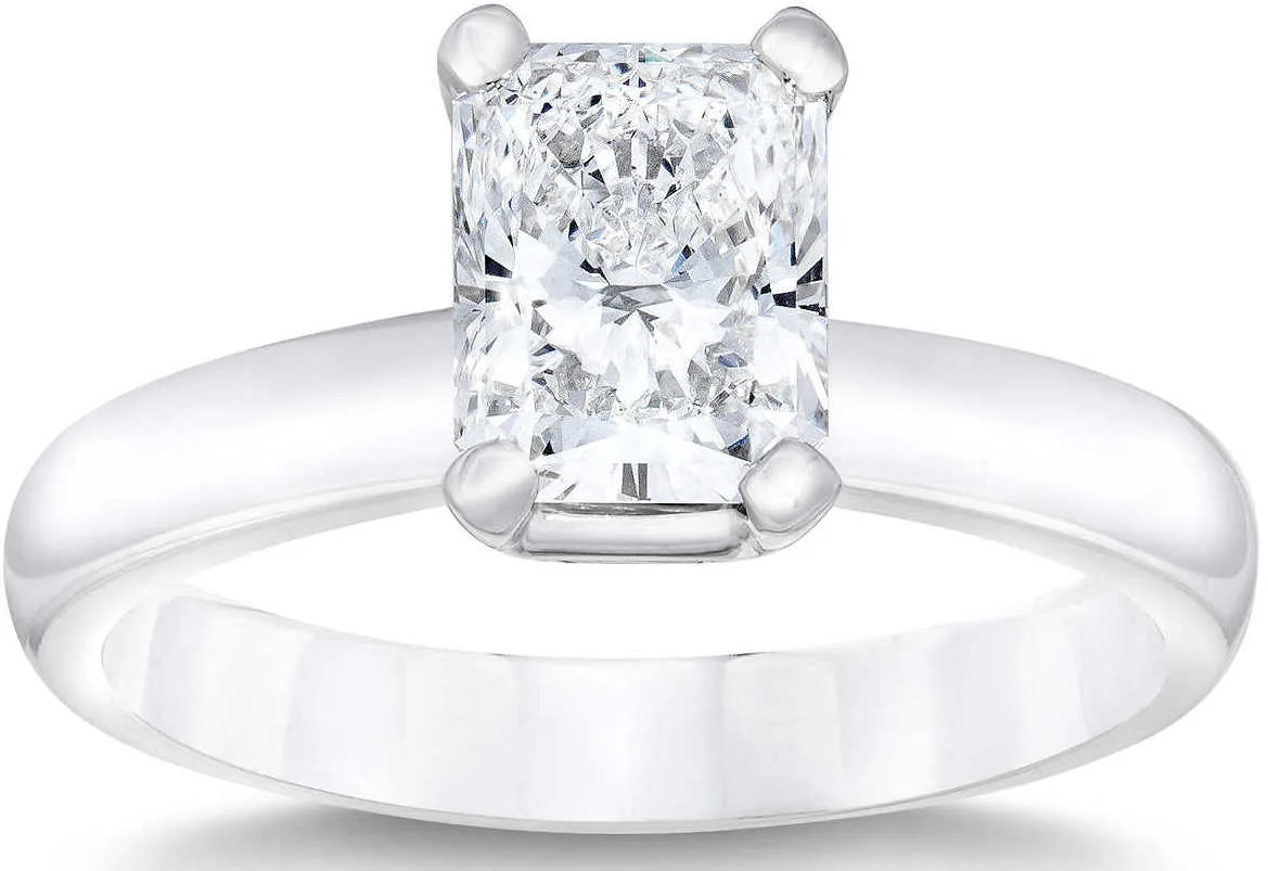 Radiant Cut 1.40 ct VVS2 Clarity, G Color Diamond Platinum Solitaire Ring.jpg