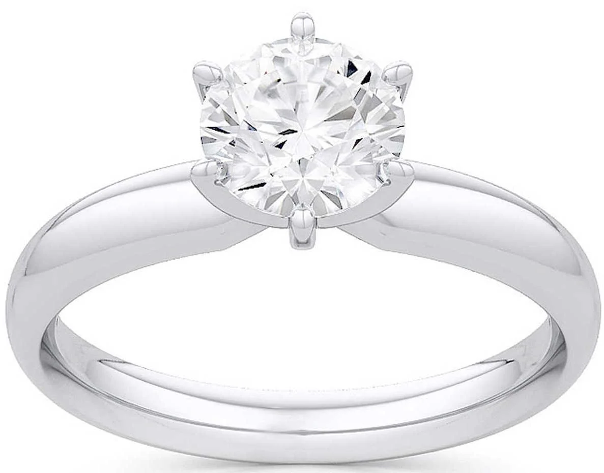 Round Brilliant 1.20 ct VVS1 Clarity, H Color Diamond Platinum Solitaire Ring.jpg