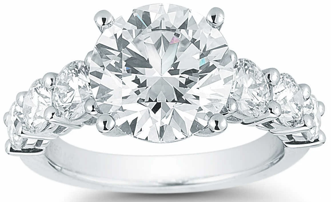 Round Brilliant 3.00 ctw VS2 Clarity I Color Diamond Platinum Ring .jpg