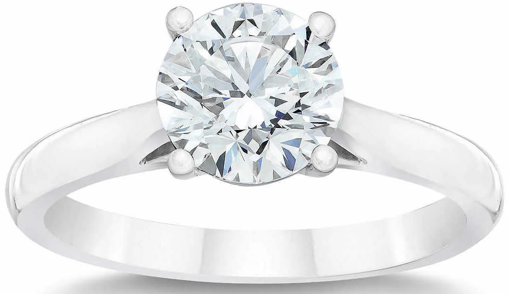 Round Brilliant 1.51 ct VS2 Clarity, E Color Diamond Platinum Solitaire Ring .jpg