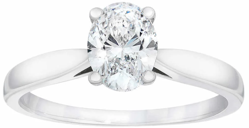 Oval Cut 1.70 ct VVS1 Clarity, D Color Diamond Platinum Solitaire Ring .jpg