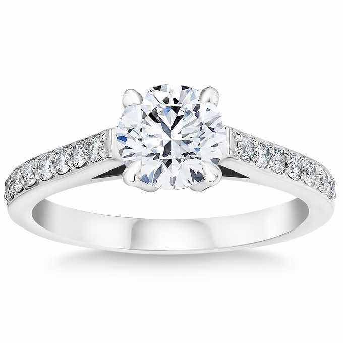 Round Brilliant 1.20 ctw VS2 Clarity, I Color Diamond Platinum Ring.jpeg