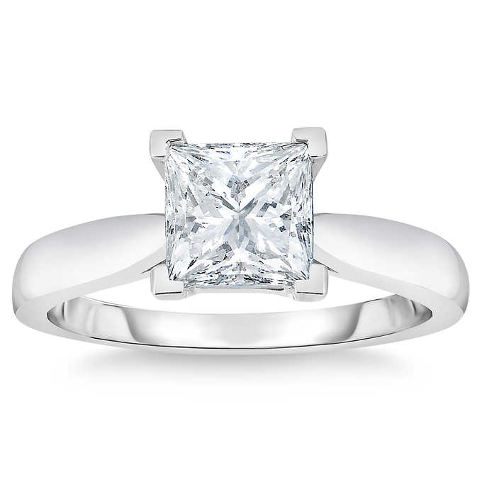 Princess Cut 2.02 ct VVS2 Clarity, G Color Diamond Platinum Solitaire Ring.jpeg