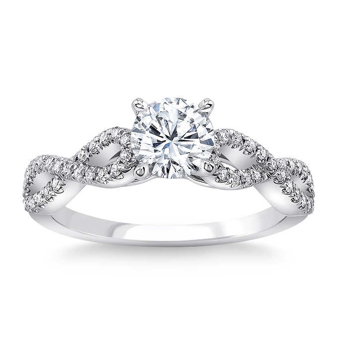 Round Brilliant .93 ctw VS2 Clarity, I Color Platinum Diamond Ring.jpeg