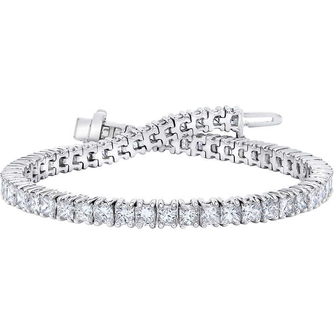 Princess Cut 8.00 ctw VS2 Clarity, I Color Diamond 14kt White Gold Bracelet.jpeg