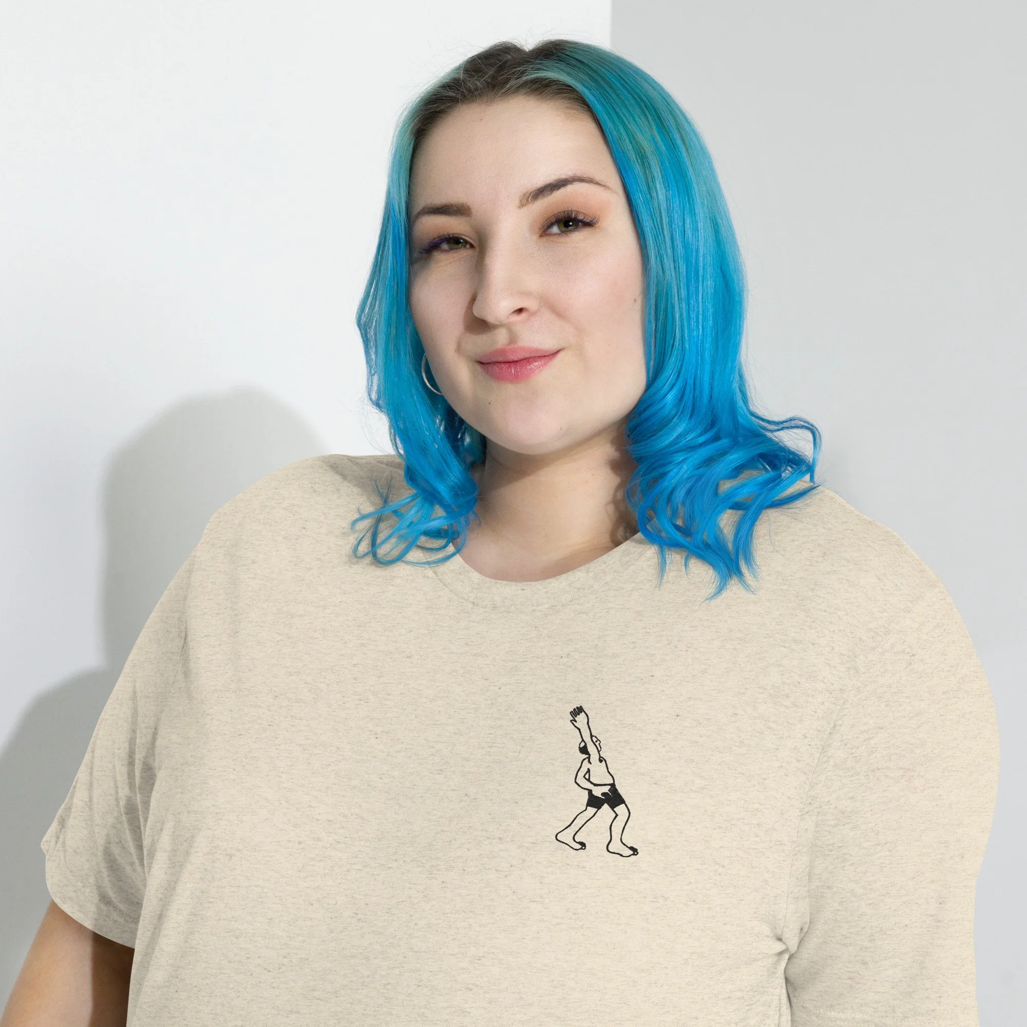Embroidered Peaceful Warrior Short sleeve t-shirt