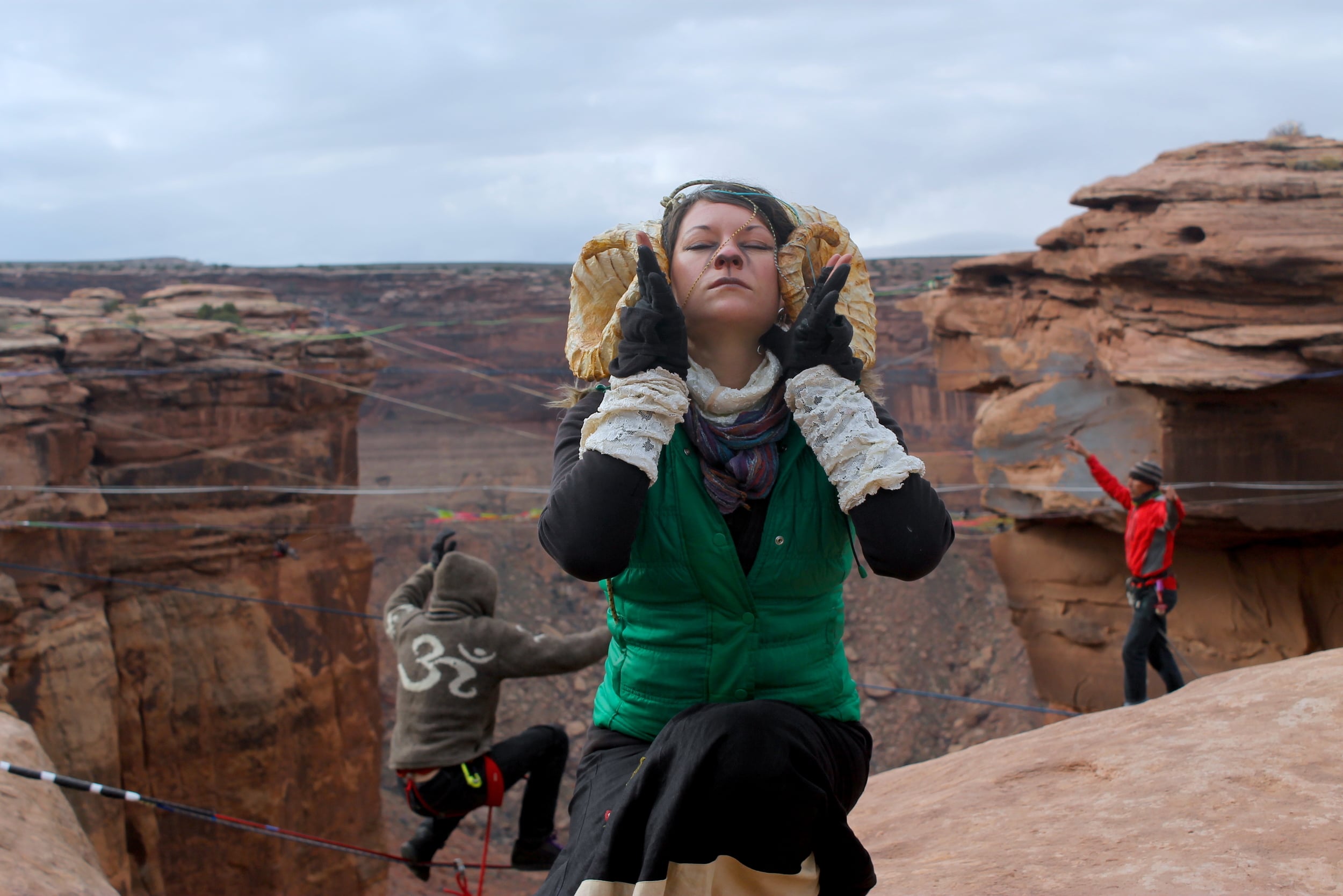  Performing the Raven ritual. 