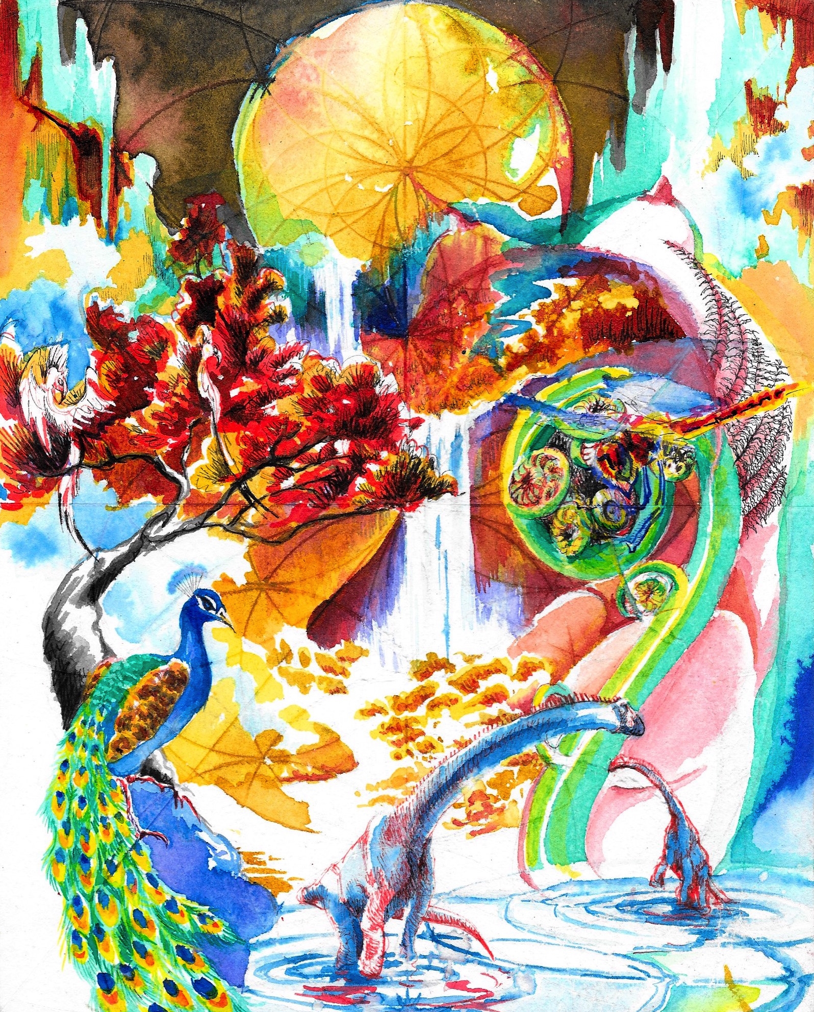 Brachiosaurus and the Koru Goddess, an Allegory of a Man who Has Sex in all of His Dreams (or so he claims)