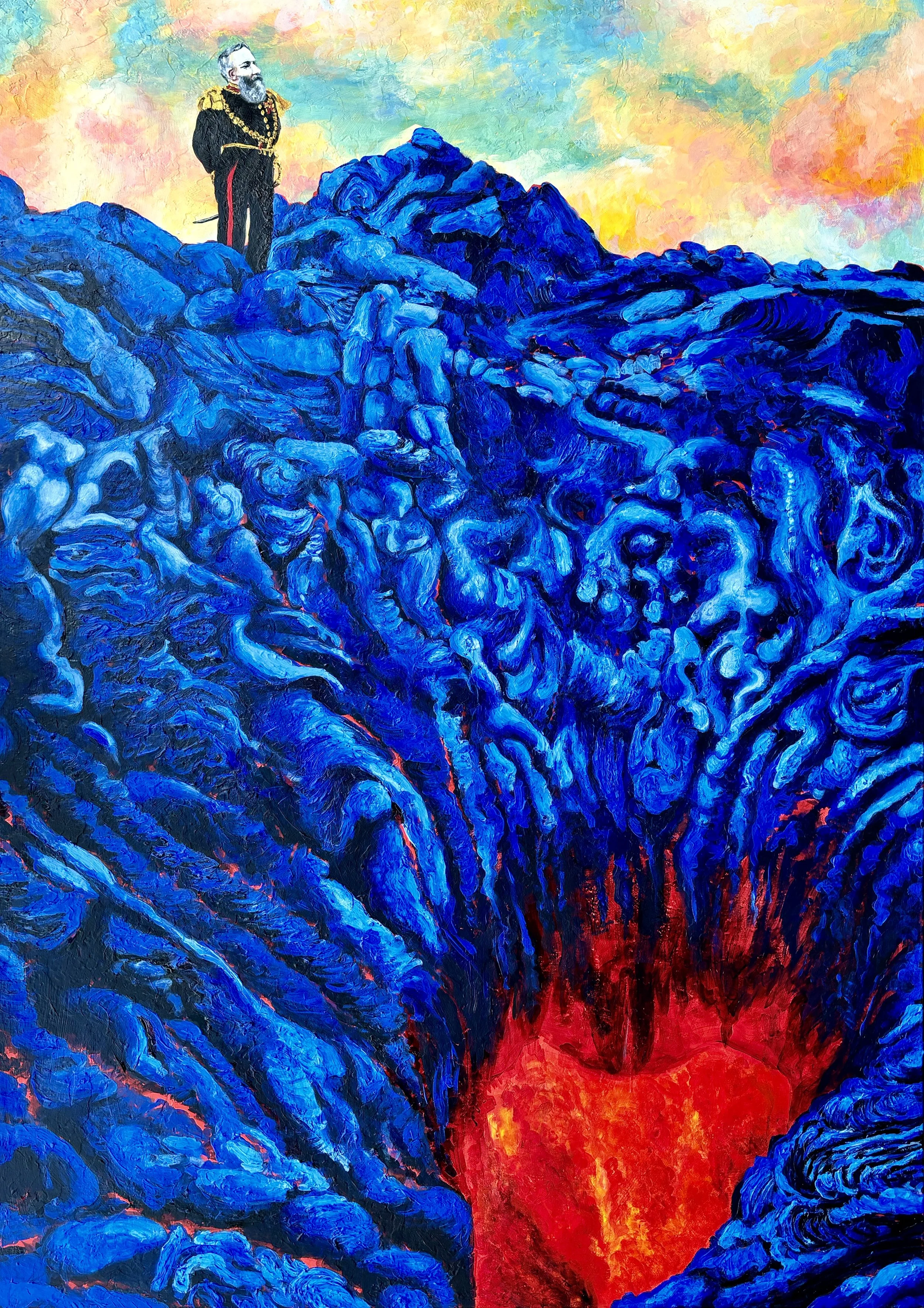  Our Invisible Slaves. Acrylic on Canvas. 70 × 50”, 2024. 