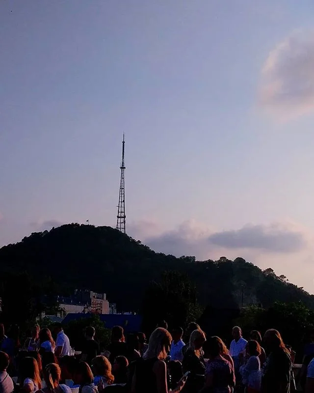 to the sky.