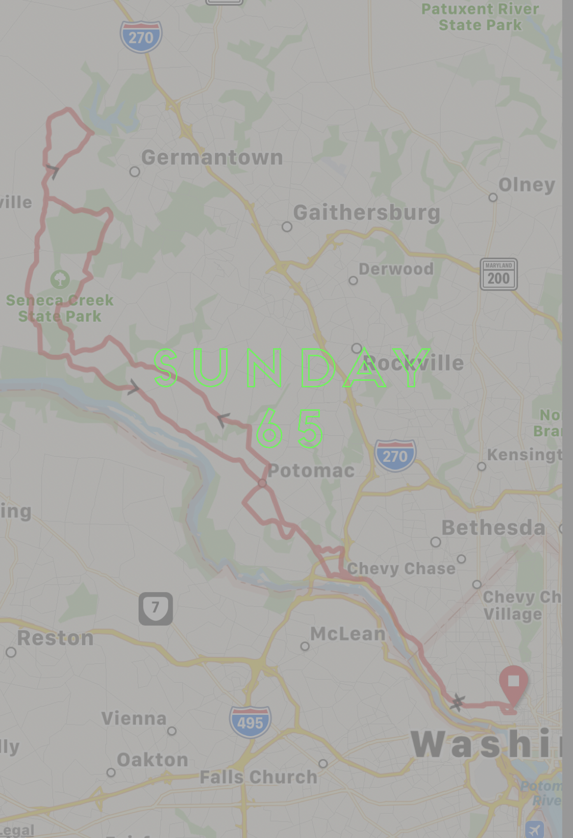 Starting Sunday with 65 