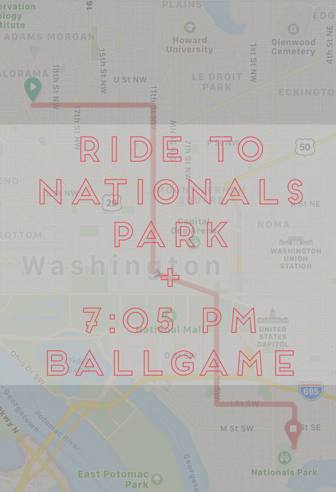 Ride to Nationals Park 