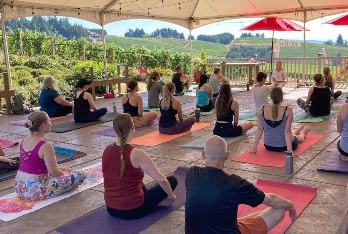 Vines &amp; Vinyasa: Summer Terrace Yoga