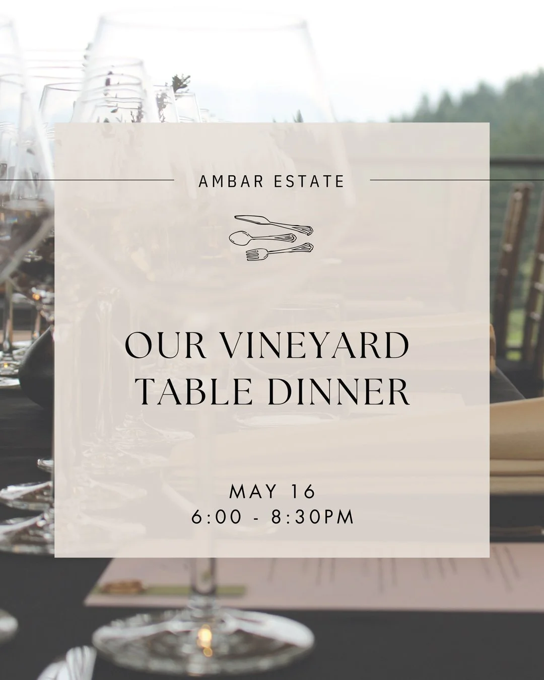 Our Vineyard Table dinner series