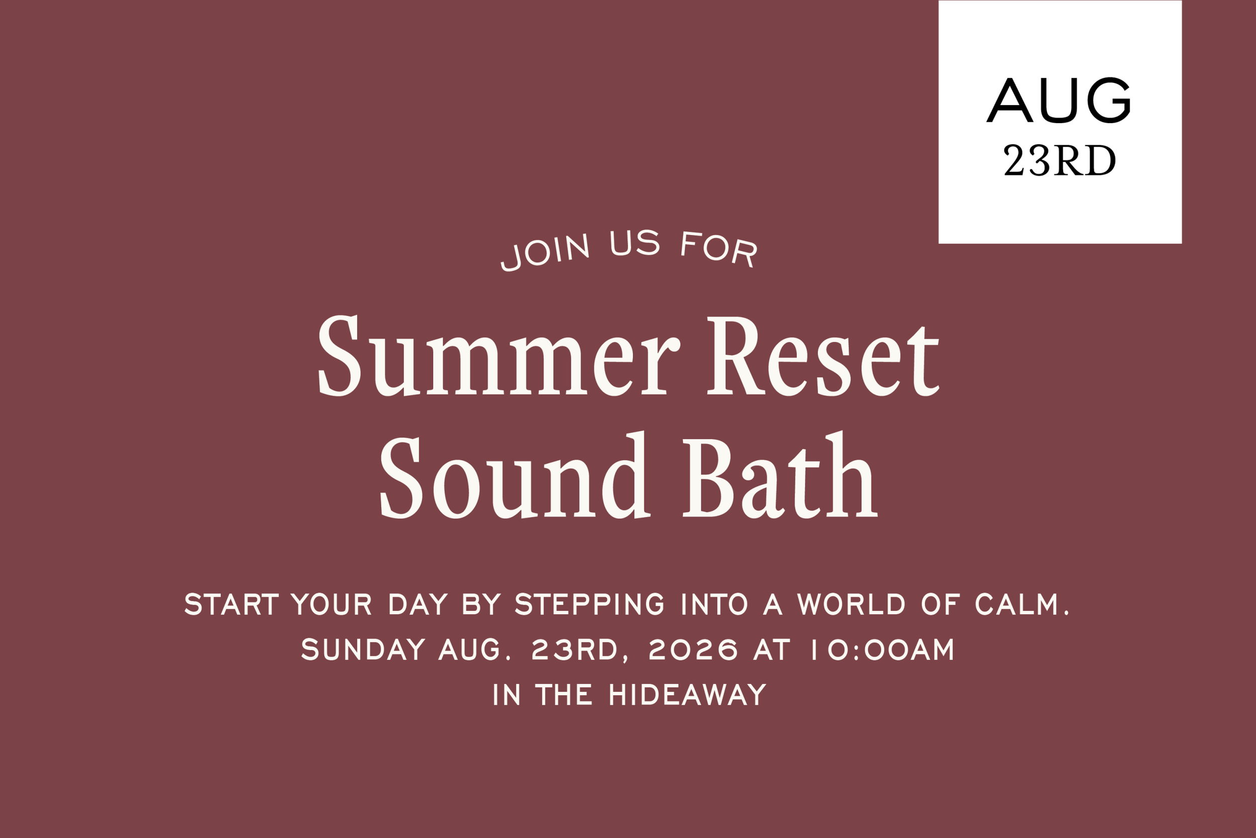 Summer Reset Sound Bath