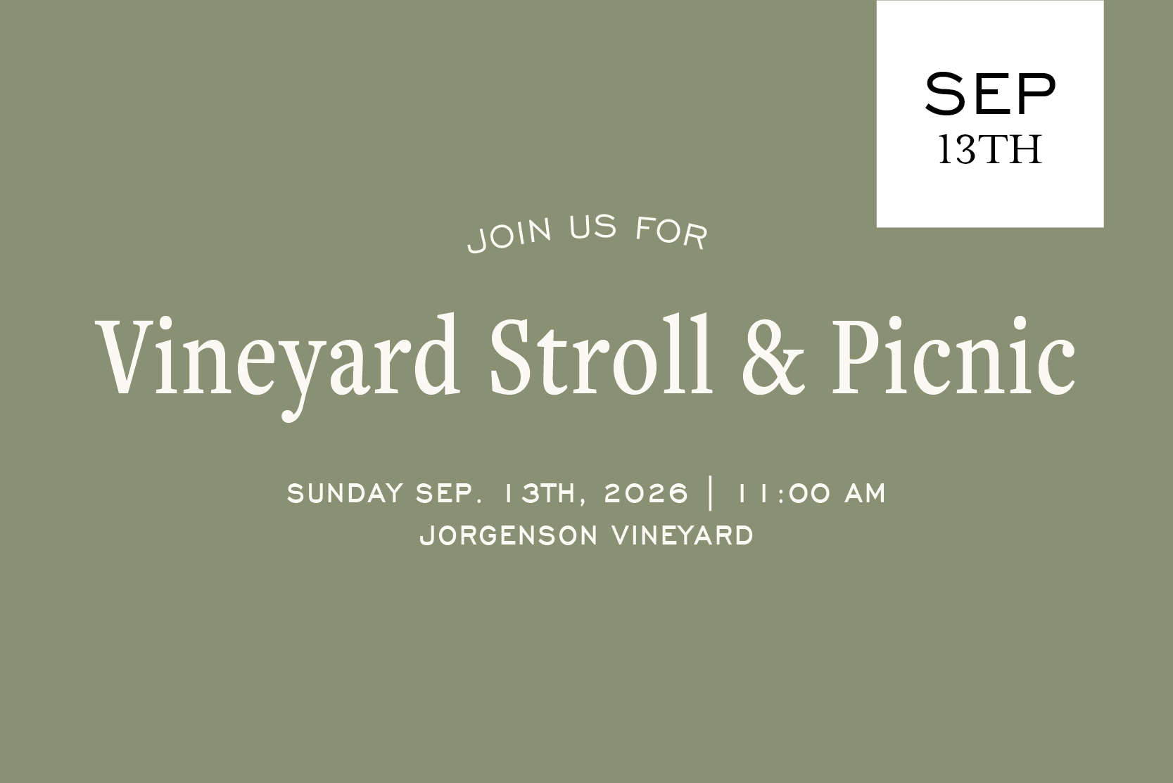 Jorgensen Vineyard Stroll &amp; Picnic with Dobbes