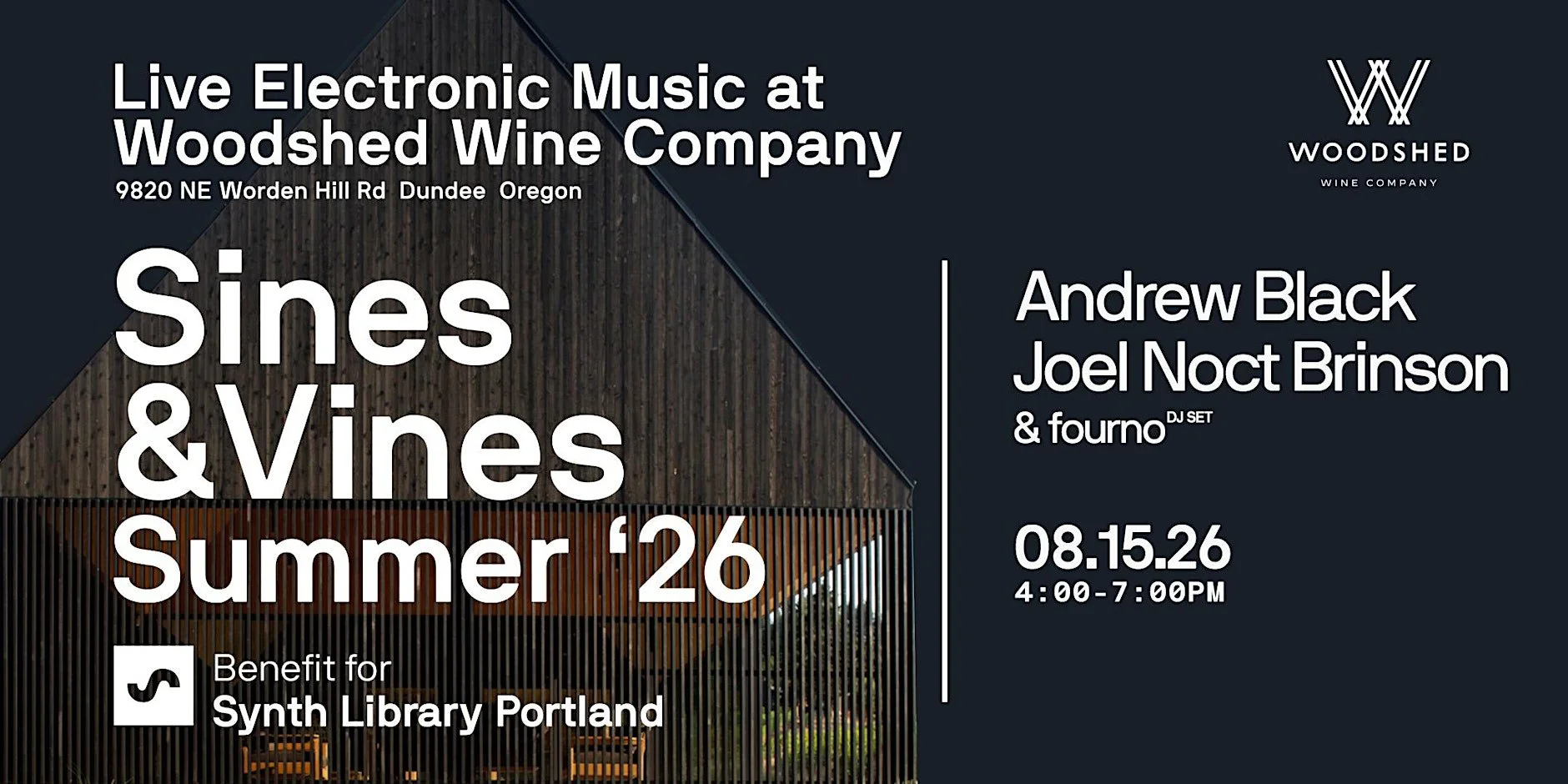 Sines and Vines: Live Electronic Music at Woodshed Wine Company