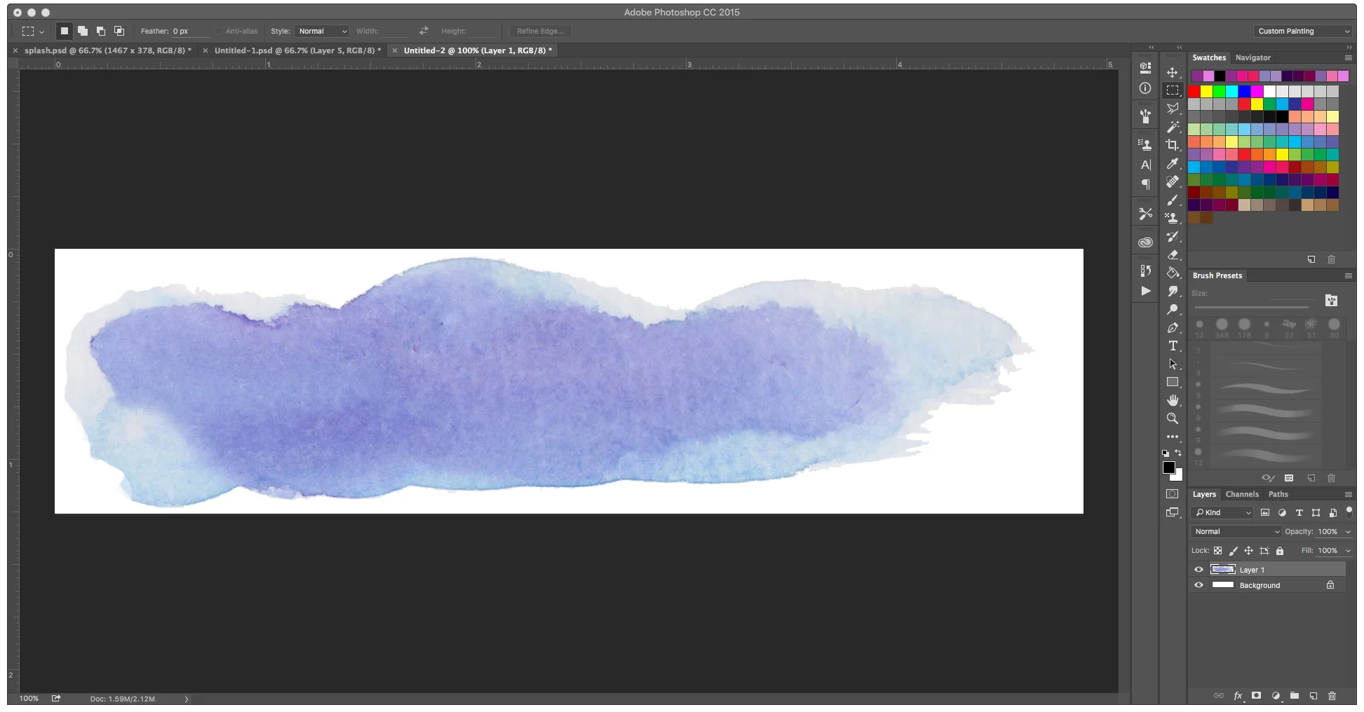 Such a lovely smearing of blues.