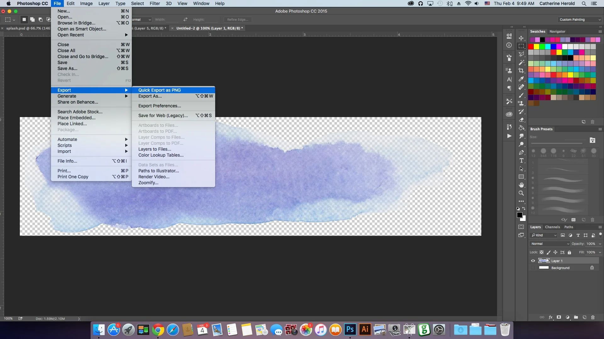 Quick Export aka "Save The Thing", Lazy People Edition.
