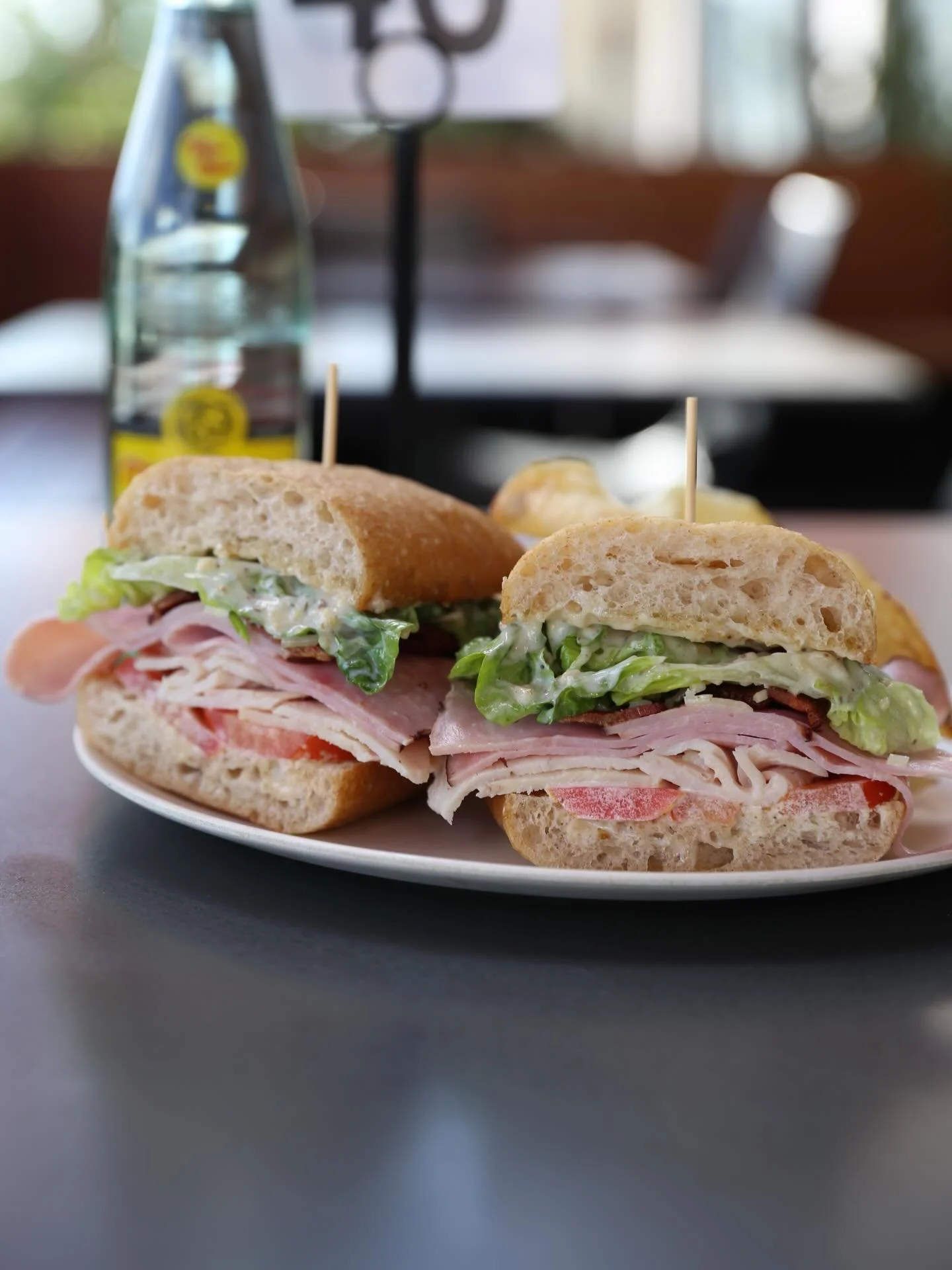 A never before seen WORTH TAKEAWAY WEEKLY FEATURE! The Turkey Caesar Club! Crisp gem lettuce, roma tomatoes, shaved parmesan, creamy caesar dressing, with turkey, ham, and crispy bacon on Noble Bread ciabatta.

Service starts tomorrow, Thursday (4/2)
