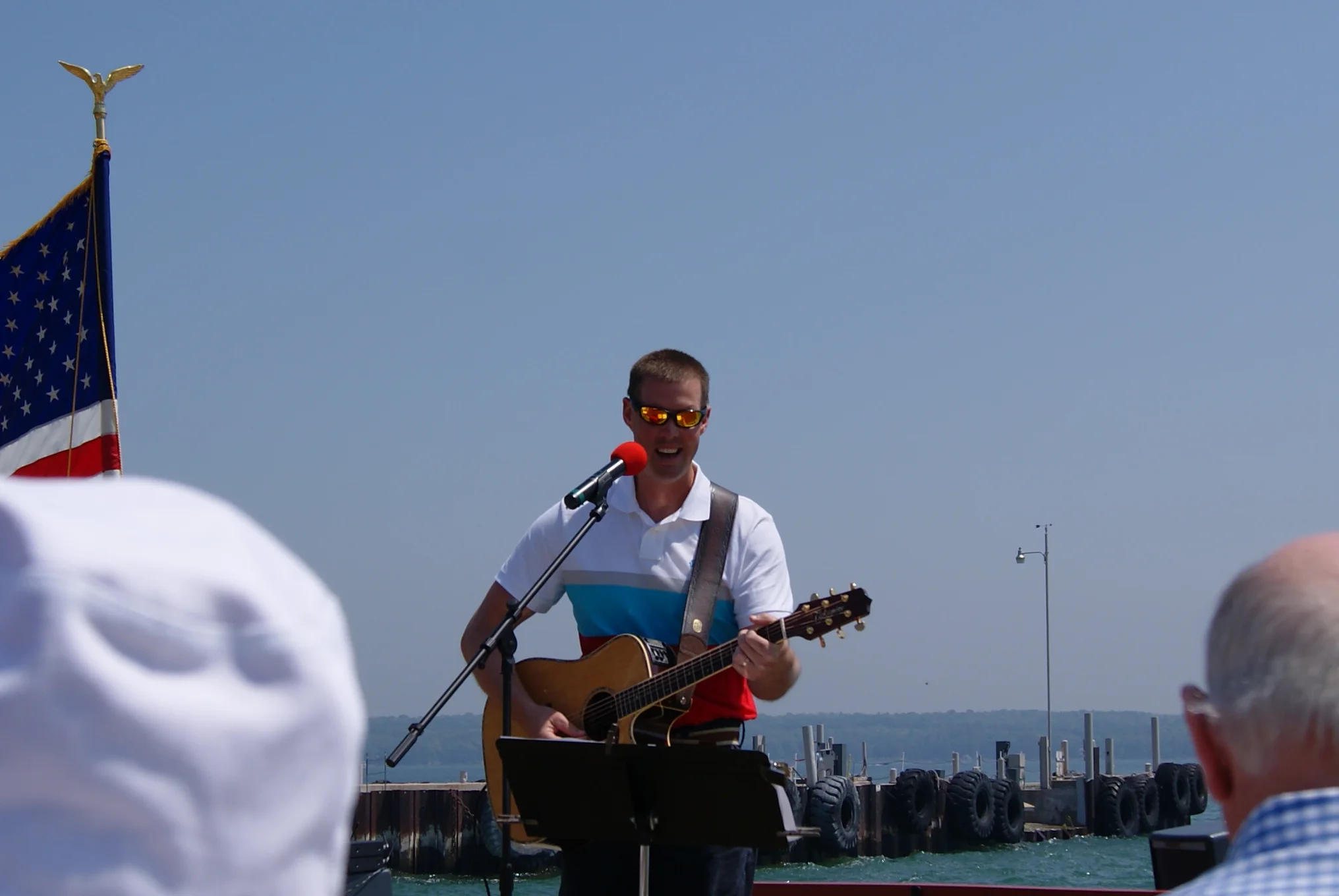 Fresh off the ferry here's Pastor Ryan playing a couple of years ago @ " Blessing of the Fleet". I hear he will be making his first time appearance in this benefit. Now if we could get Pastor Phil to return for a duet 🎺! 